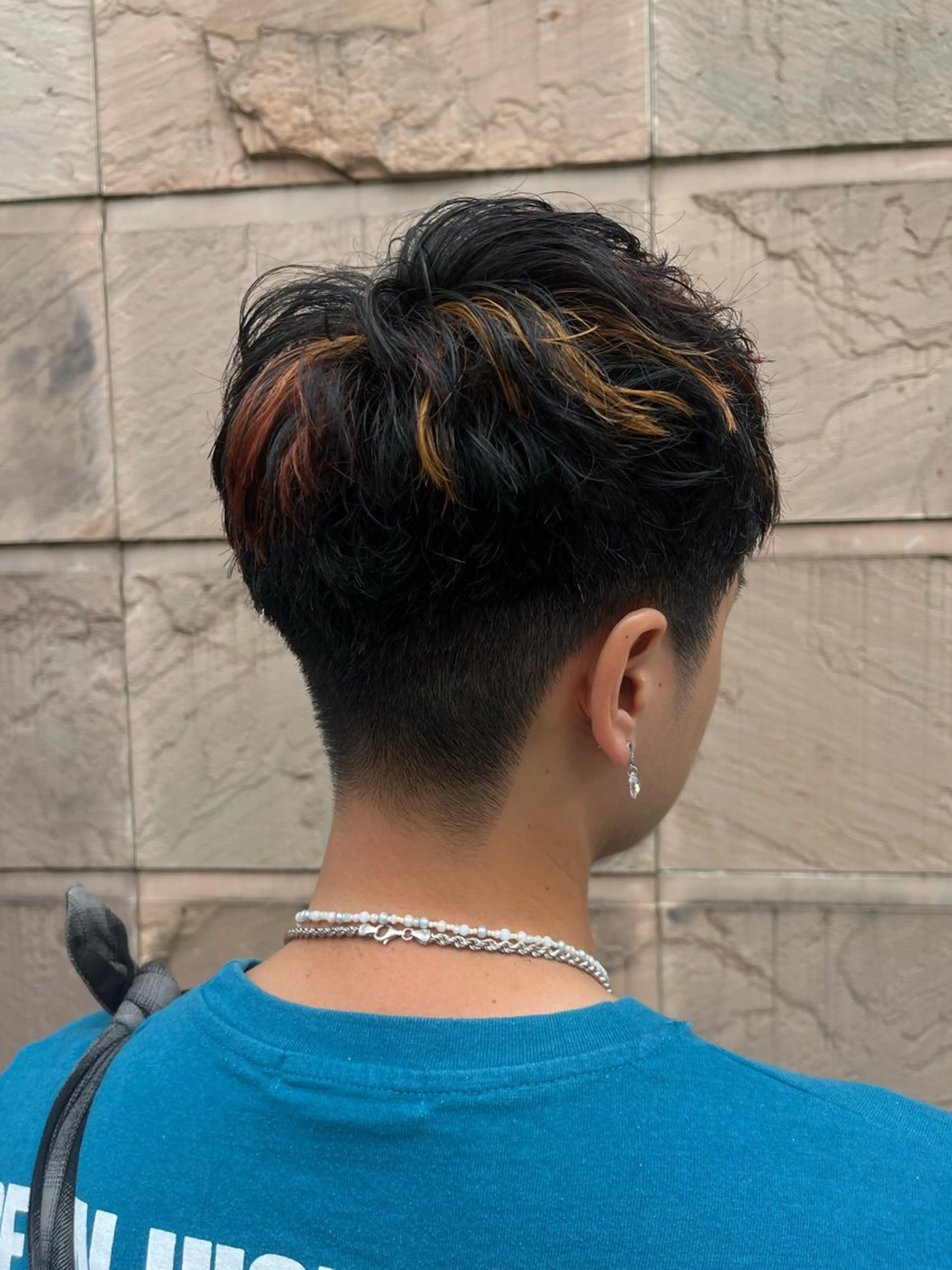 ロング カラー パーマ ヘアアレンジ メンズ ヘアカラー 渡邉 舞のヘアスタイル