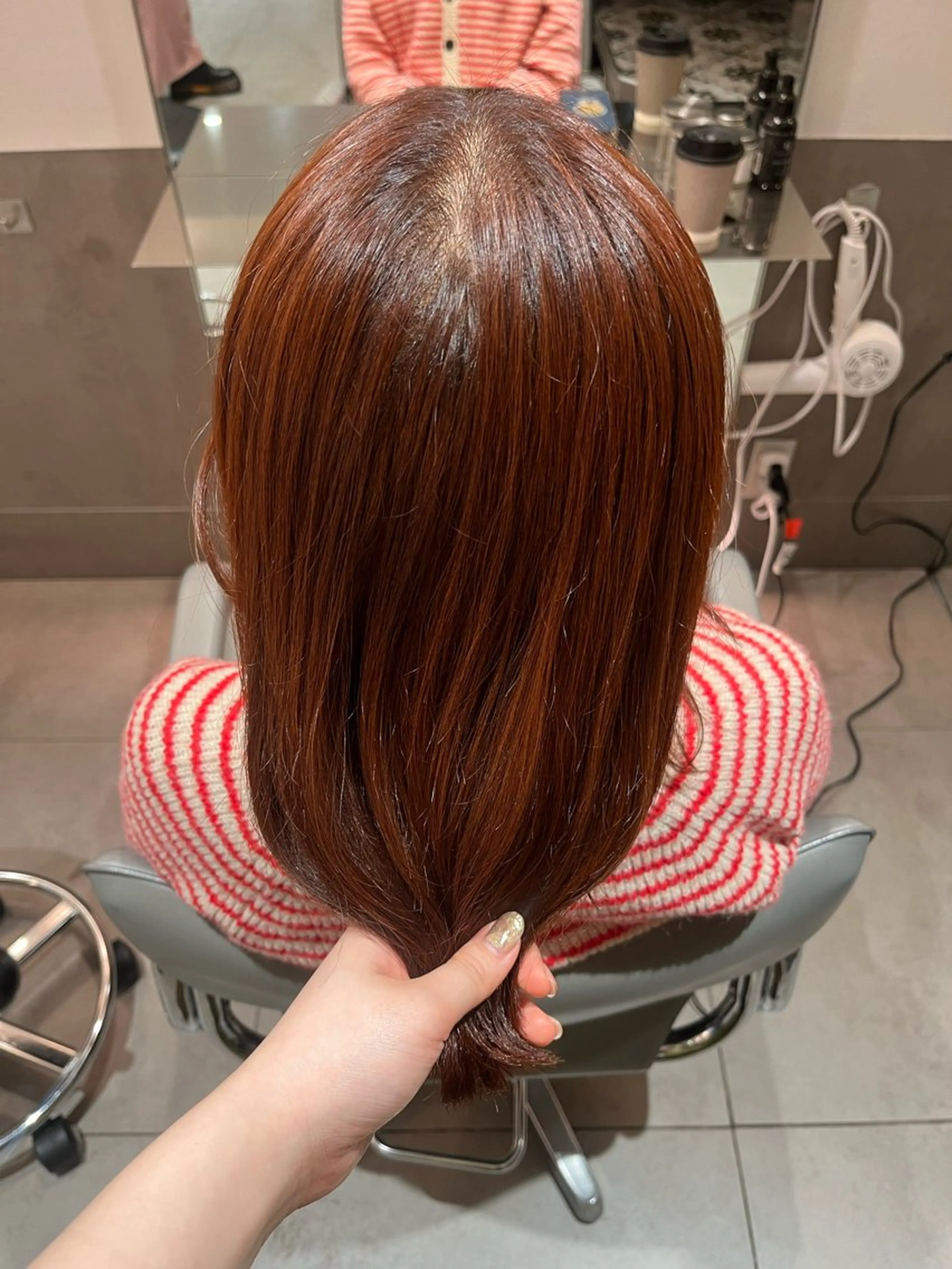 ミディアム カラー カット ヘアカラー トリートメント ヘアセット 🍊暖色カラー🍊 sakuraのヘアスタイル
