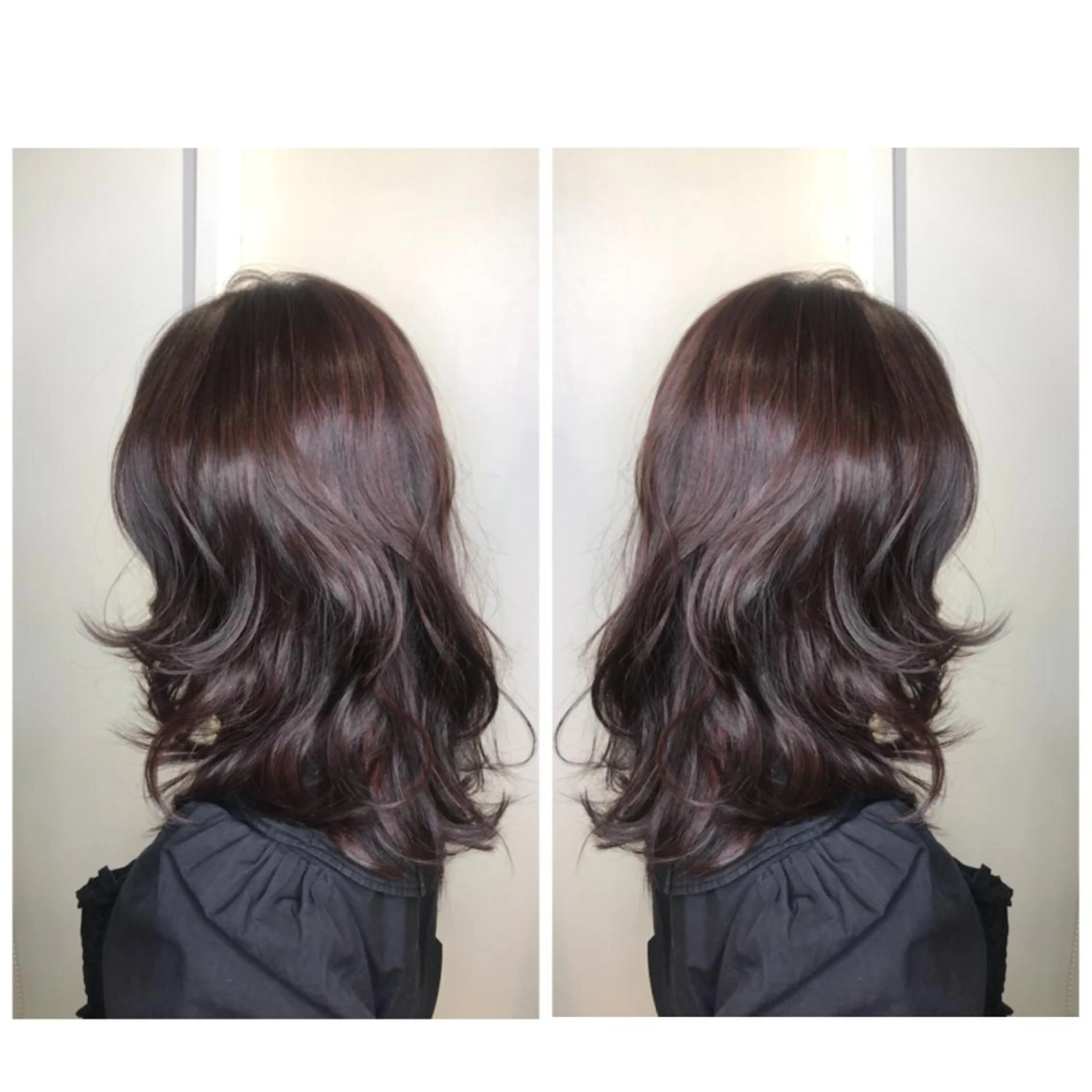 ミディアム カラー ベージュカラー 黒髪 透明感カラー ハイライトカラー ピンクカラー 寺山 佳貴のヘアスタイル