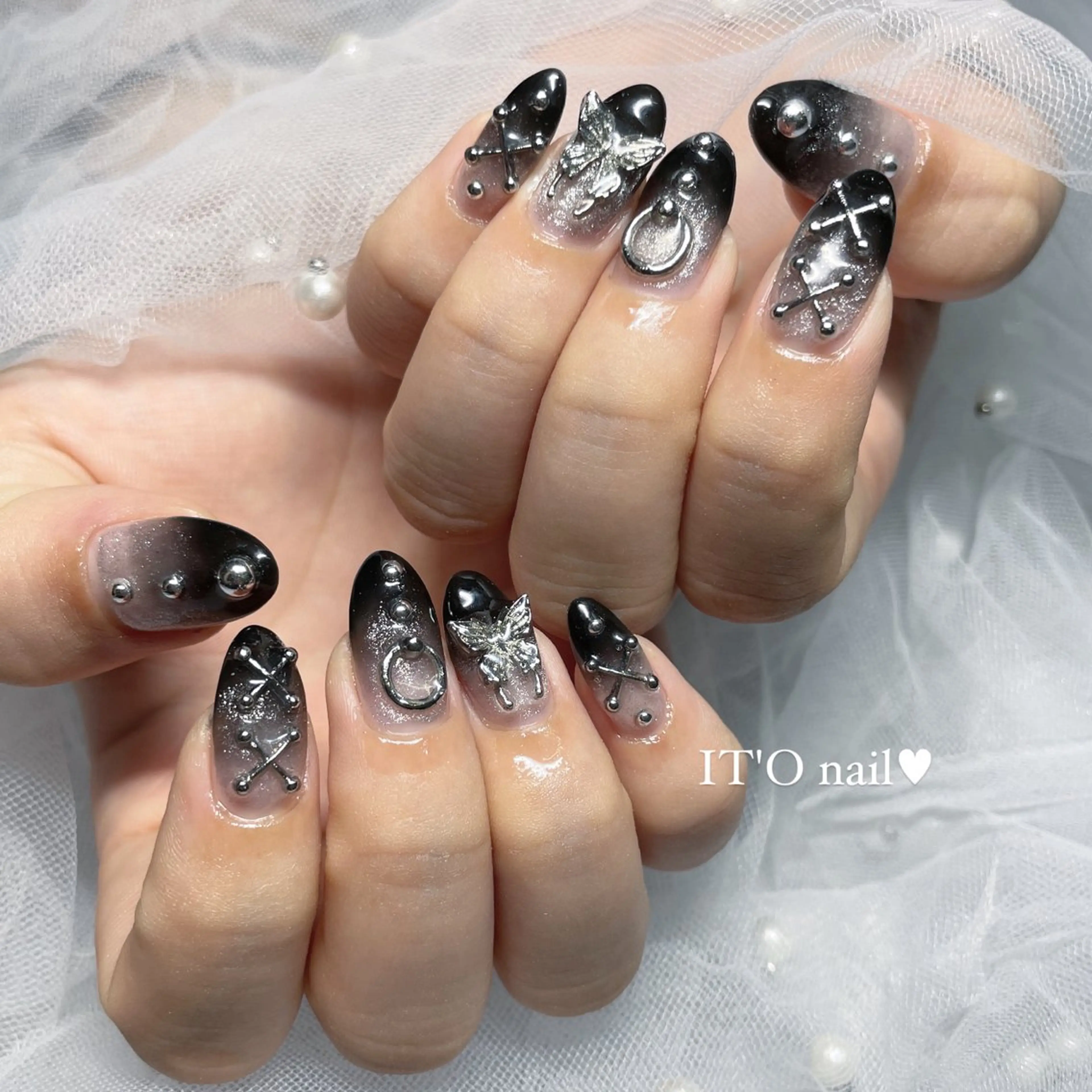 ネイル 🎀藤沢ガーリーネイ ル/長さ出し🎀のネイルデザイン