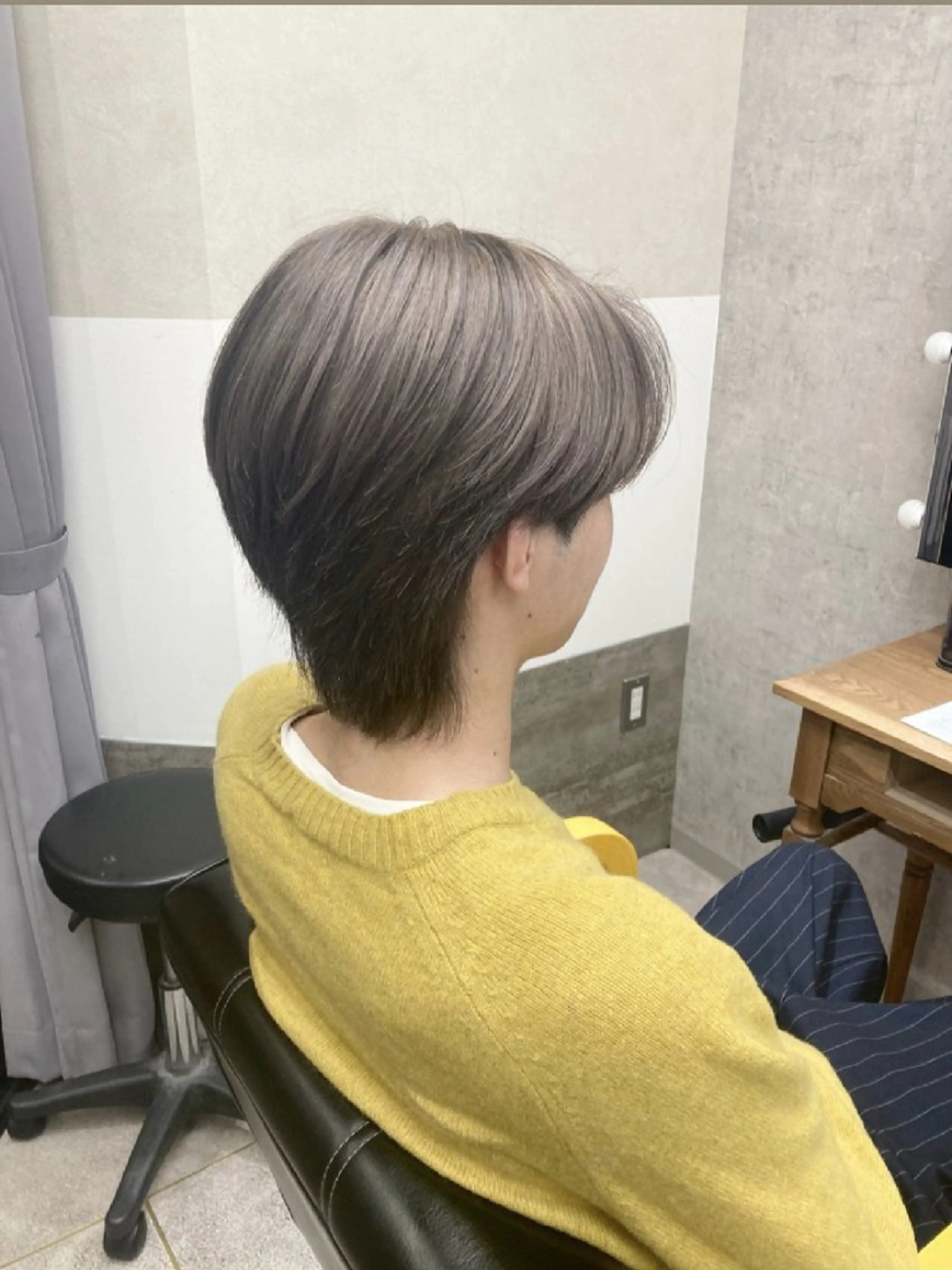 メンズ カット ヘアカラー たつや/ハイトーン/ バレイヤージュ/寒色のヘアスタイル