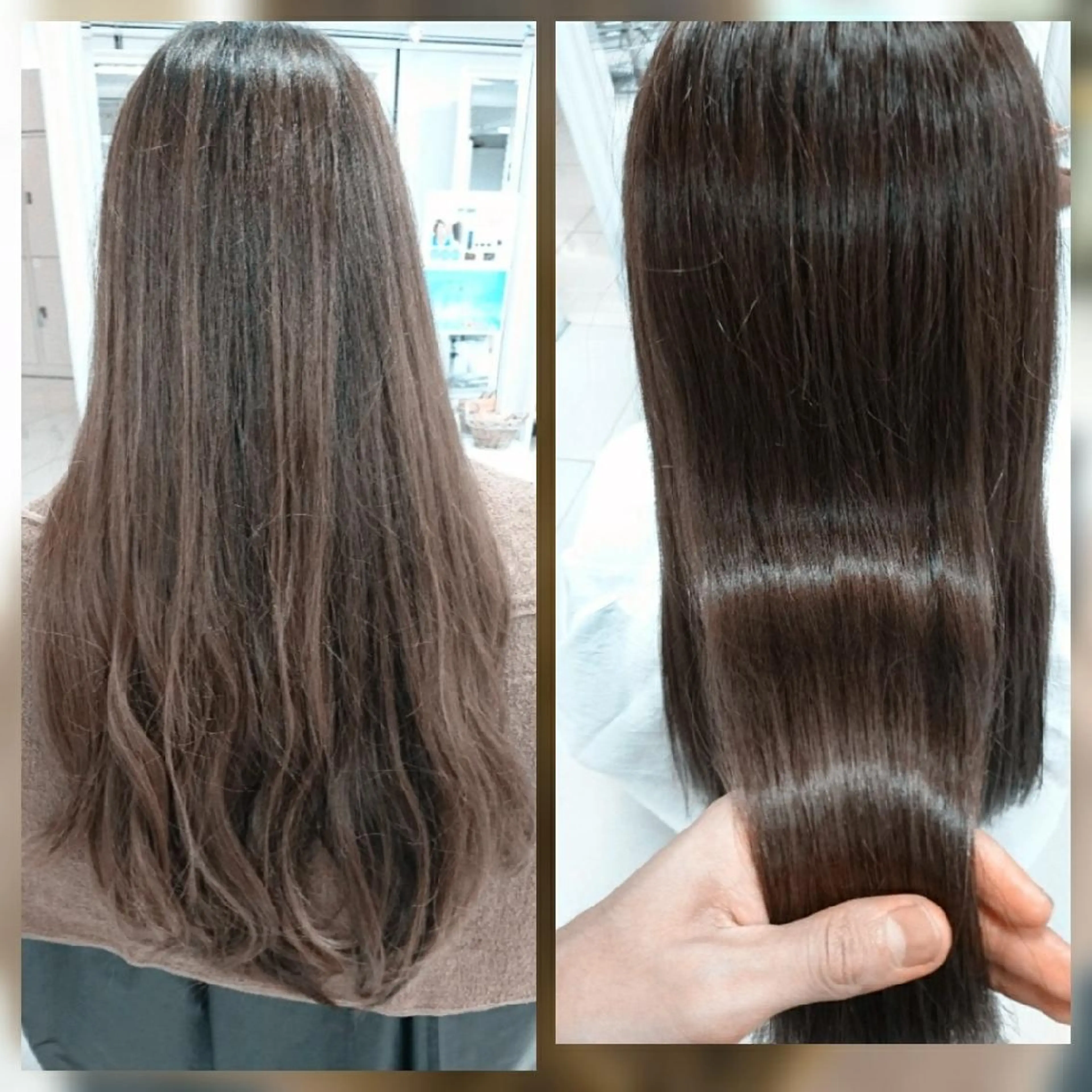 ロング カラー トリートメント 縮毛矯正 トリートメント 染野 匠のヘアスタイル