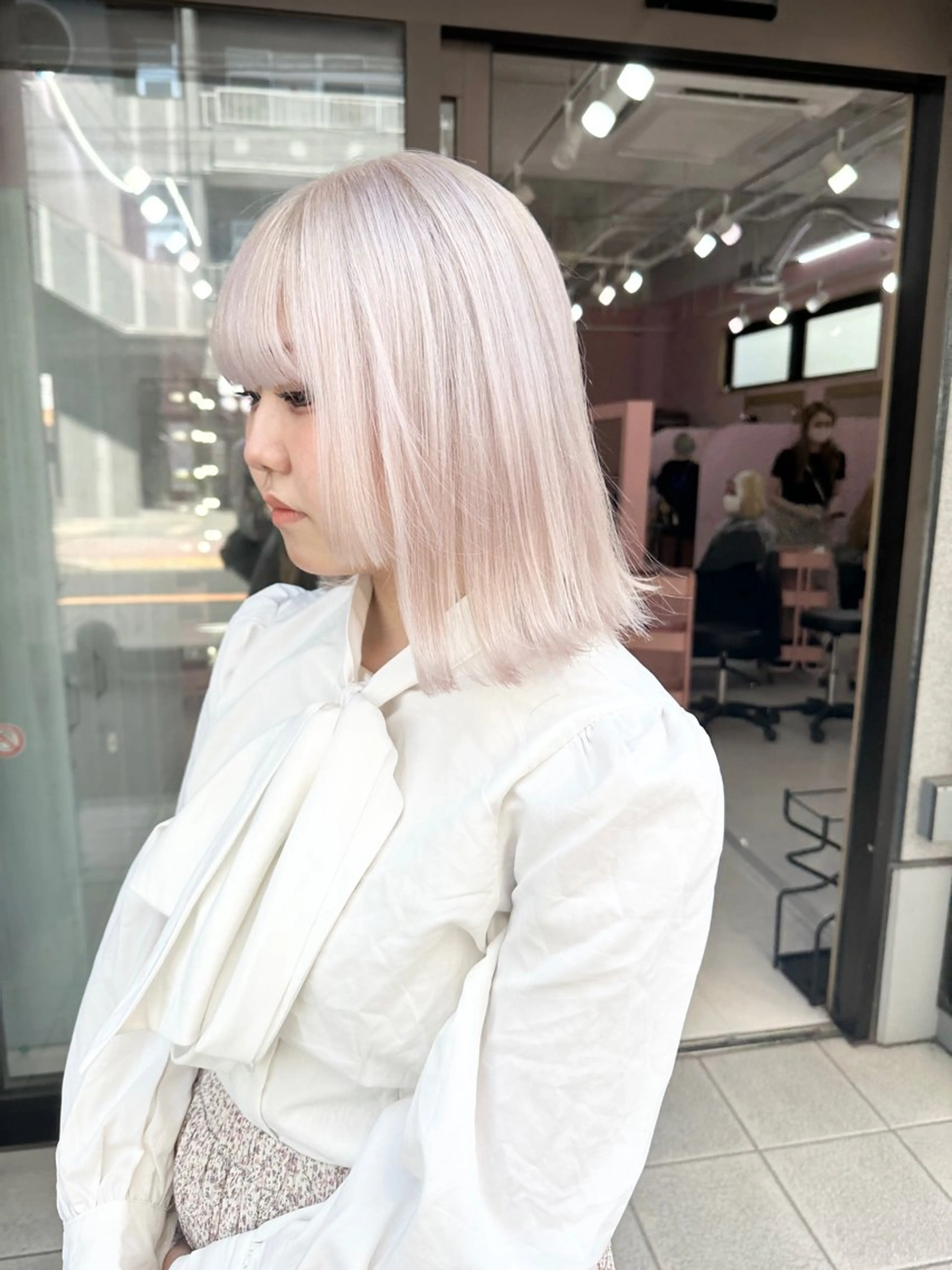 ミディアム カラー ヘアカラー トリートメント ❄️💛エクステ ブリーチ❄️yukiのヘアスタイル