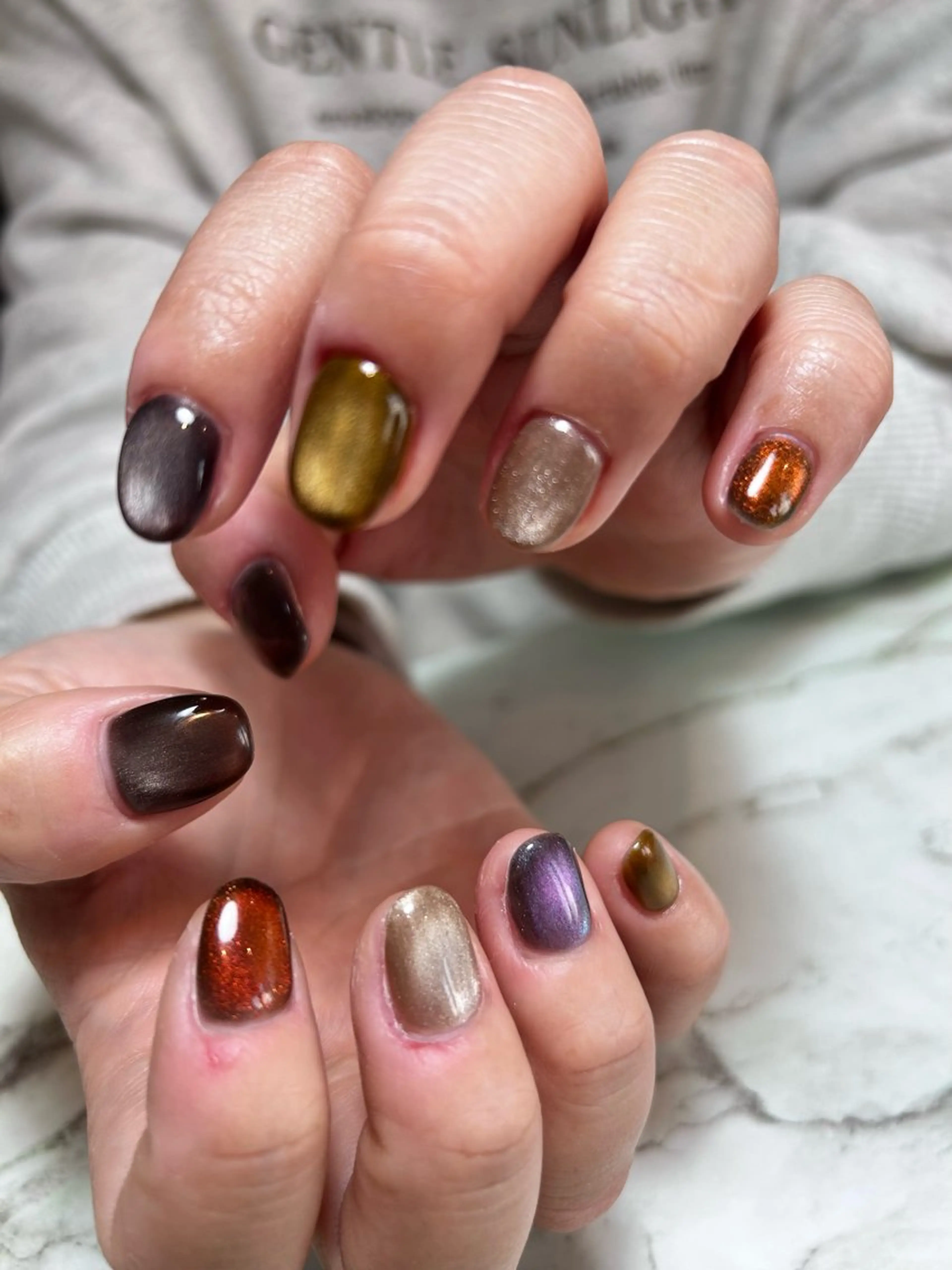 ネイル マグネットネイル ハンドネイル TESORO nailのネイルデザイン