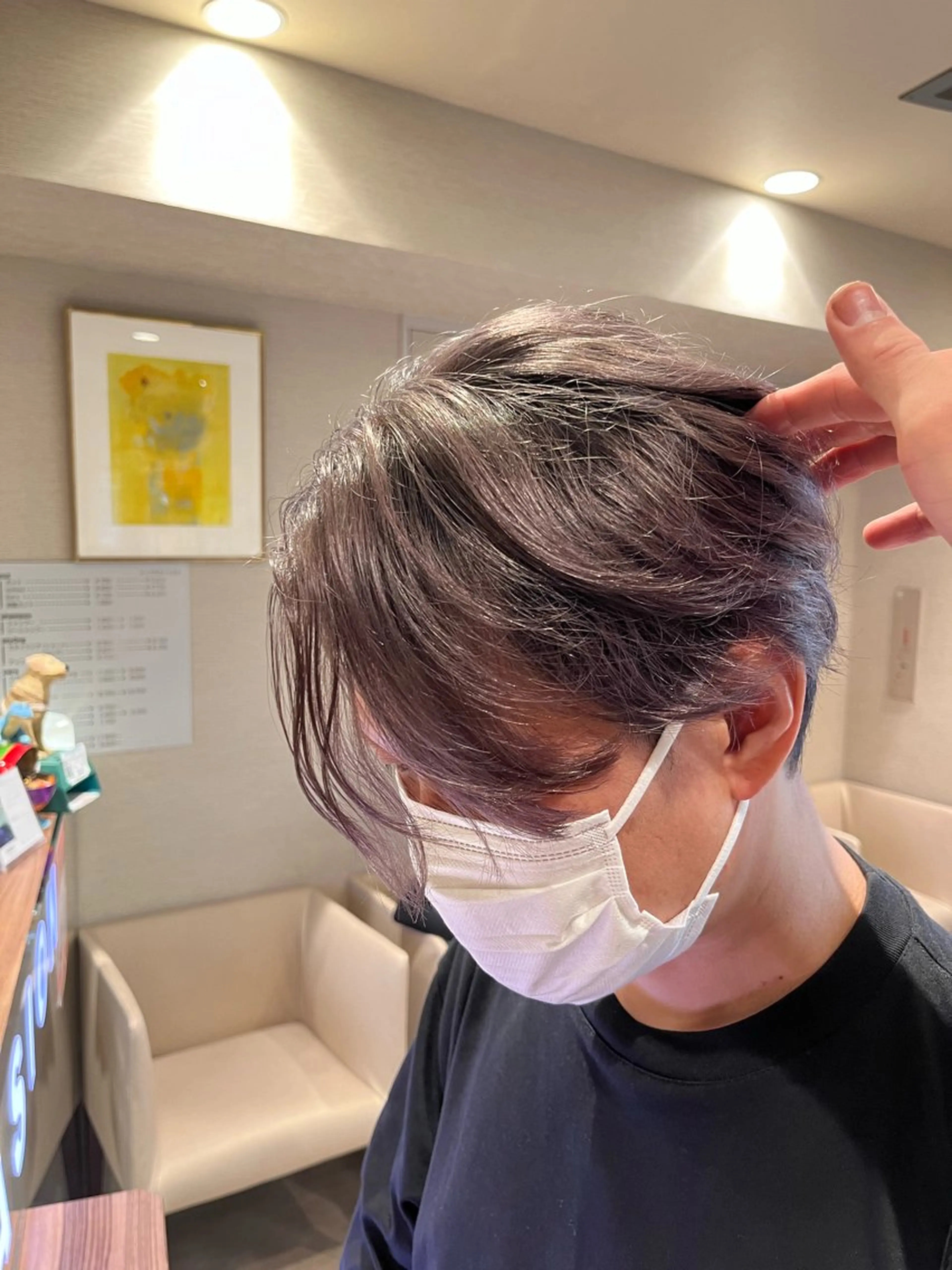 ショート カラー メンズ パープルカラー dogstar小林諒 レイヤー/パーマのヘアスタイル