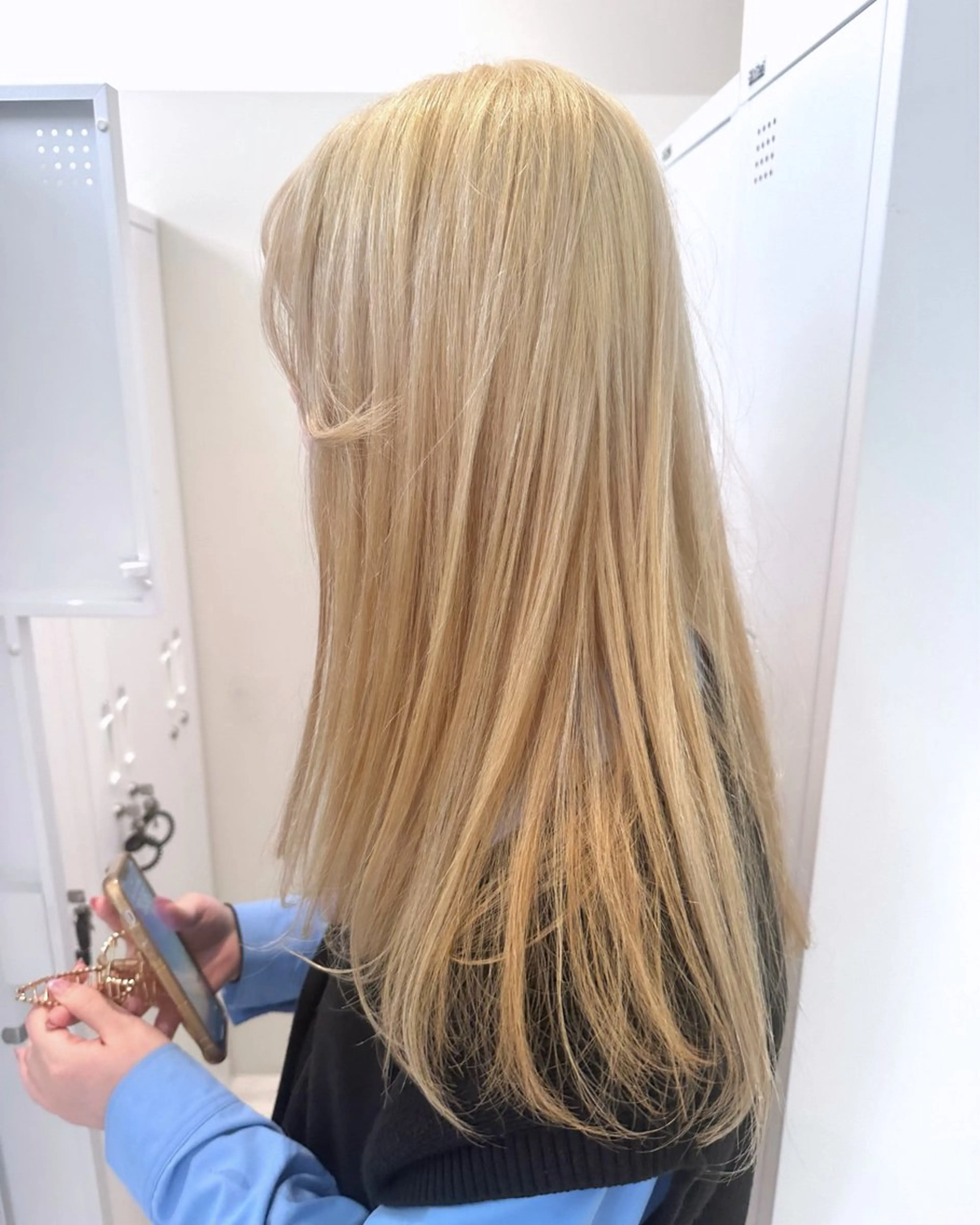 ロング カラー ヘアカラー トリートメント ヘアセット IVE所属・ブリーチなし🤍 渋谷／原島杏奈のヘアスタイル
