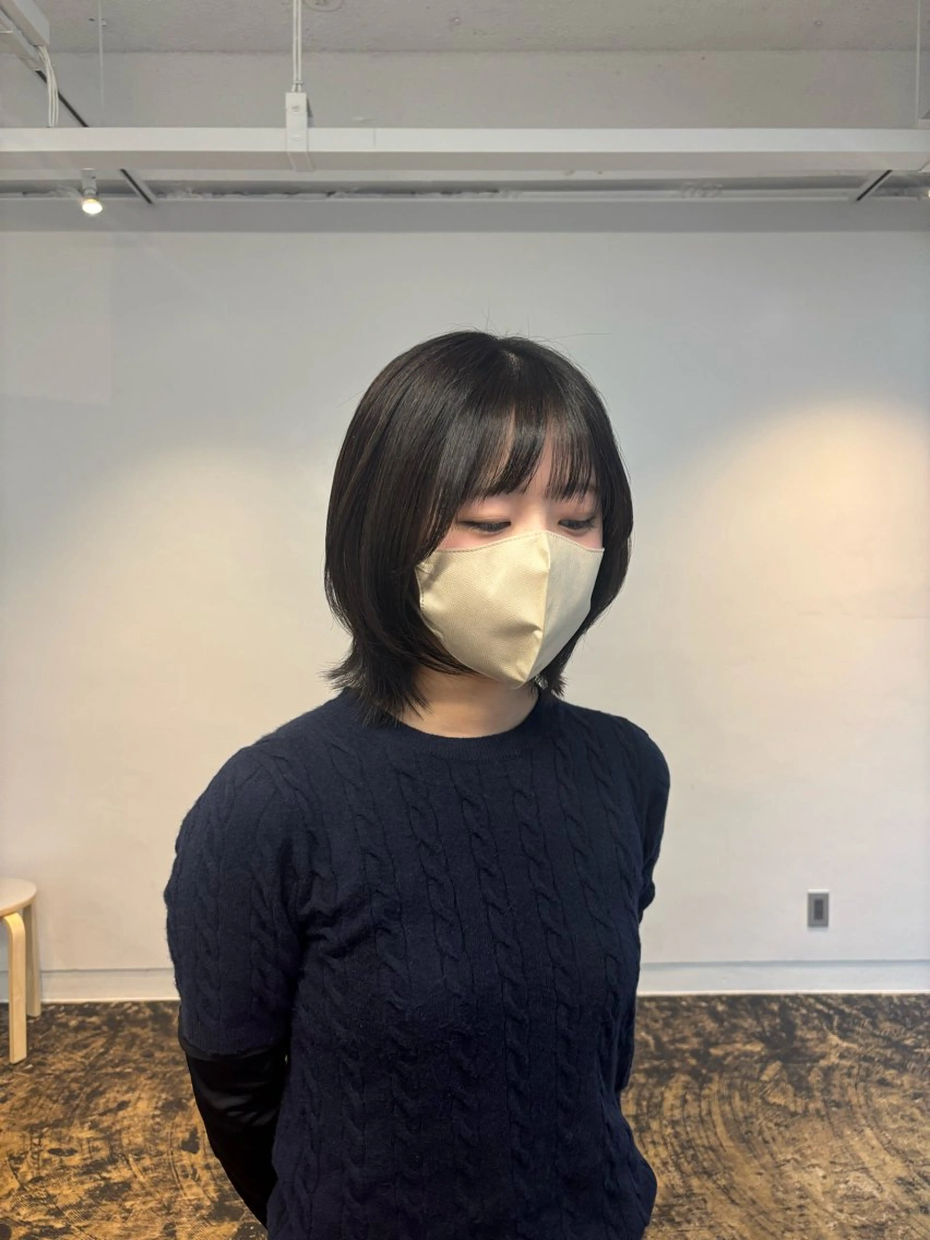 ショート ボブレイヤー ボブ くびれヘア レイヤーカット ノグチ アユのヘアスタイル