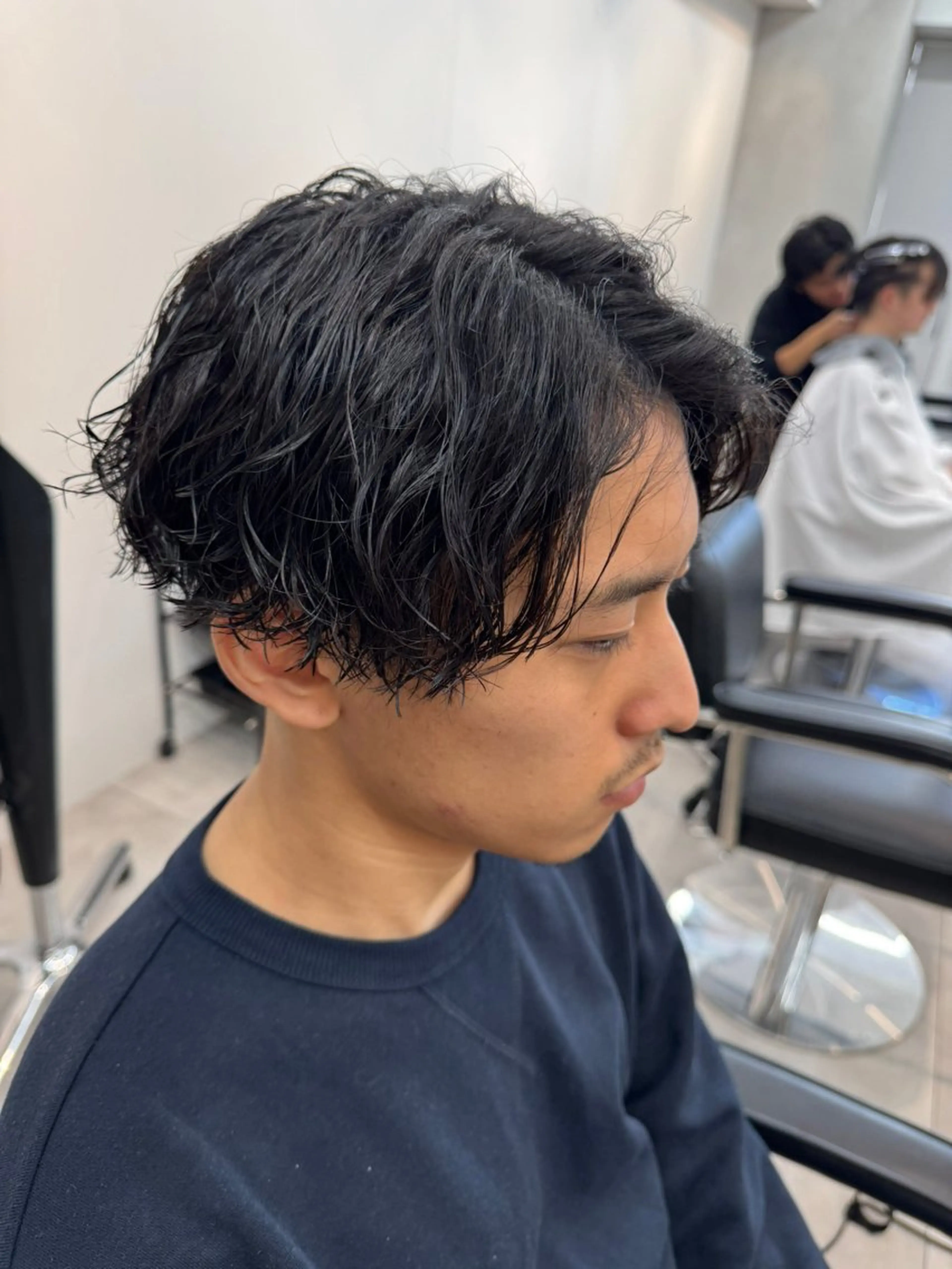 パーマ メンズ センターパート カット パーマ 大宮メンズ特化/パー マ職人/小川藍人のヘアスタイル