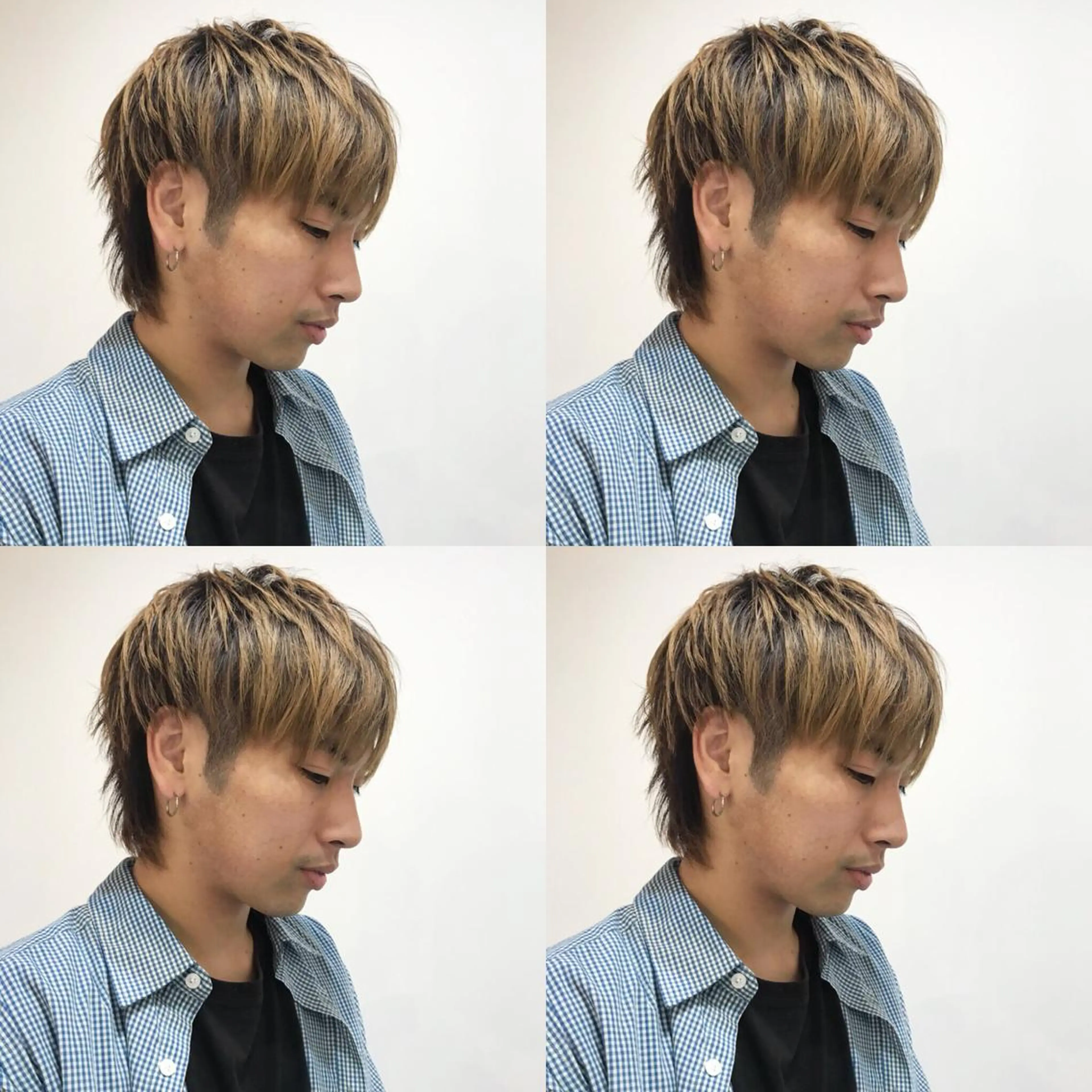 ショート カラー メンズ 嶋佐 昌大 シマサマオのヘアスタイル