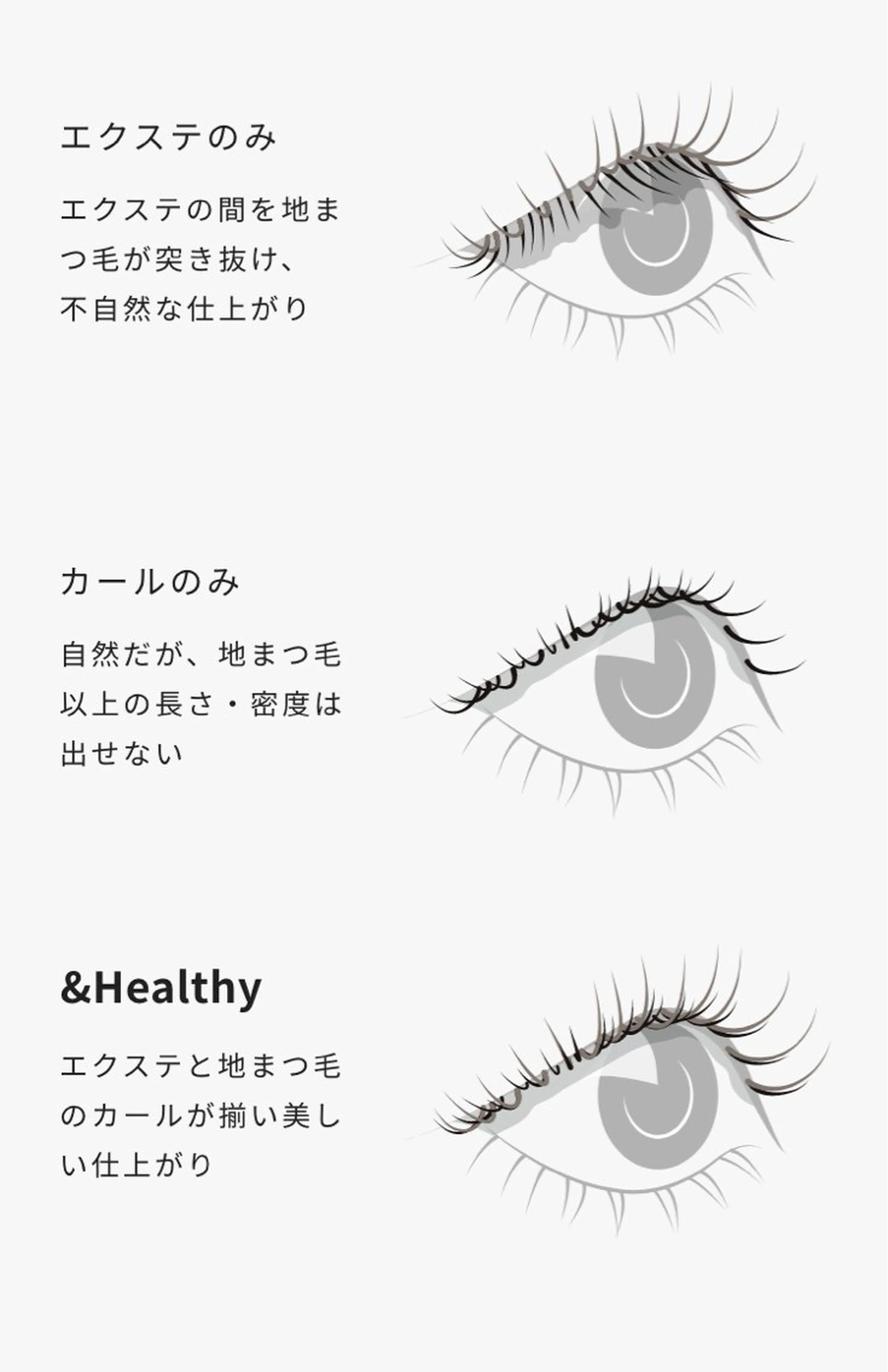マツエク・マツパ 束感まつ毛 まつげパーマ mk eyelashのマツエク・マツパデザイン