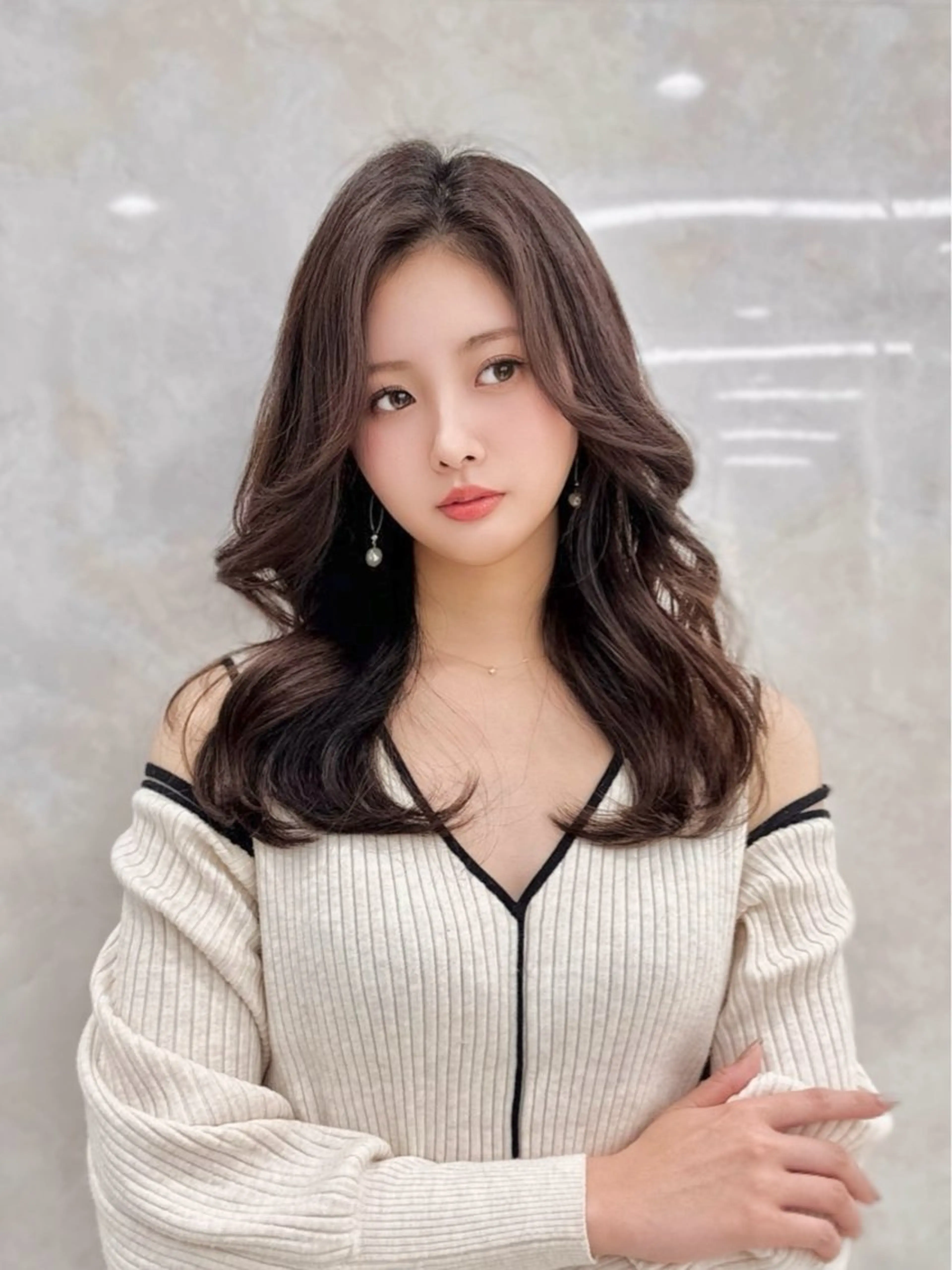 ロング カラー カット ヘアカラー トリートメント MAEUL luna所属・前髪顔周り/レイヤー 韓国/桔川恒のヘアスタイル