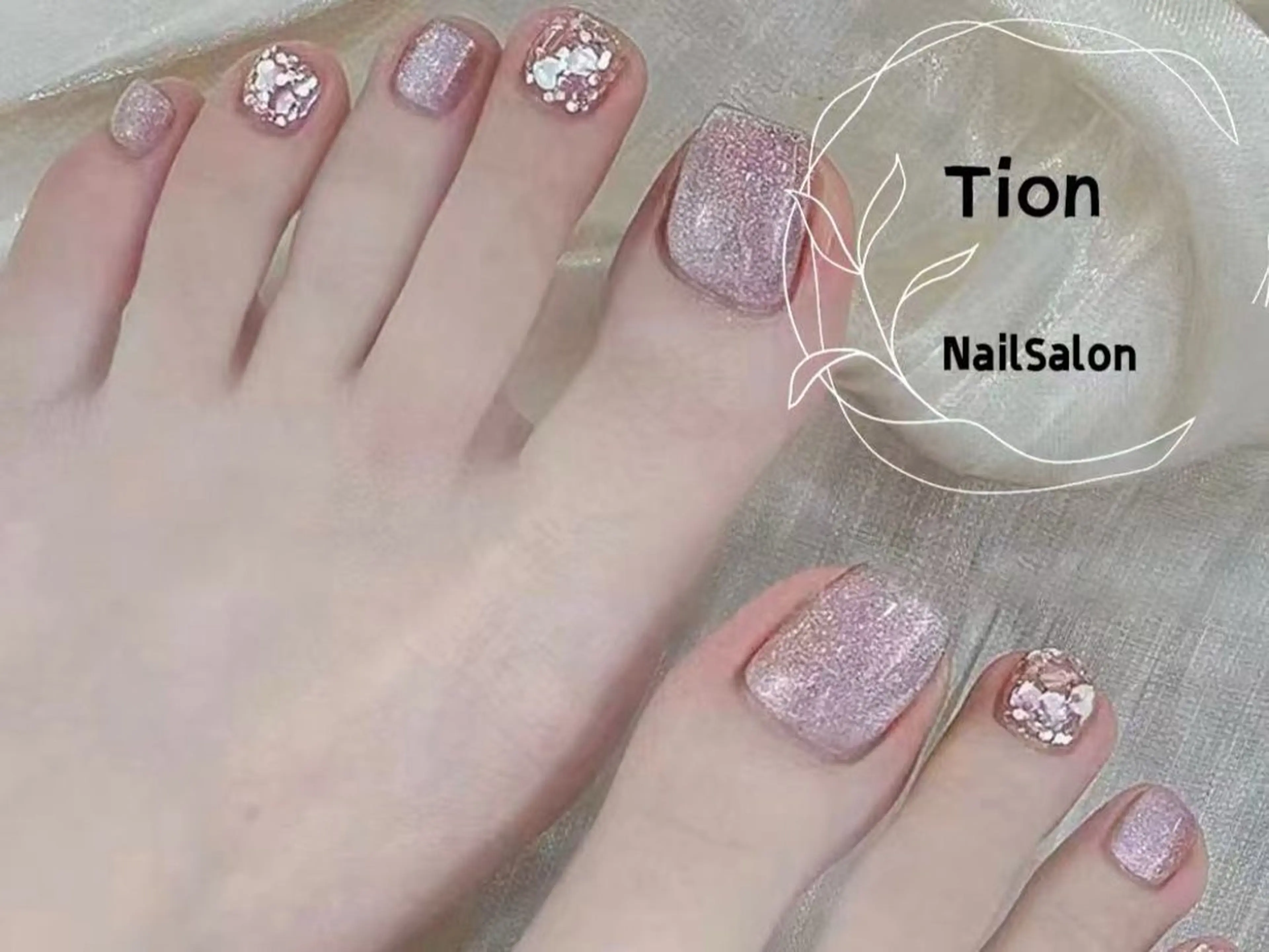ネイル チークネイル 長さ出し フットネイル フレンチネイル ジェルネイル Nailsalon Tion武蔵小杉店のネイルデザイン