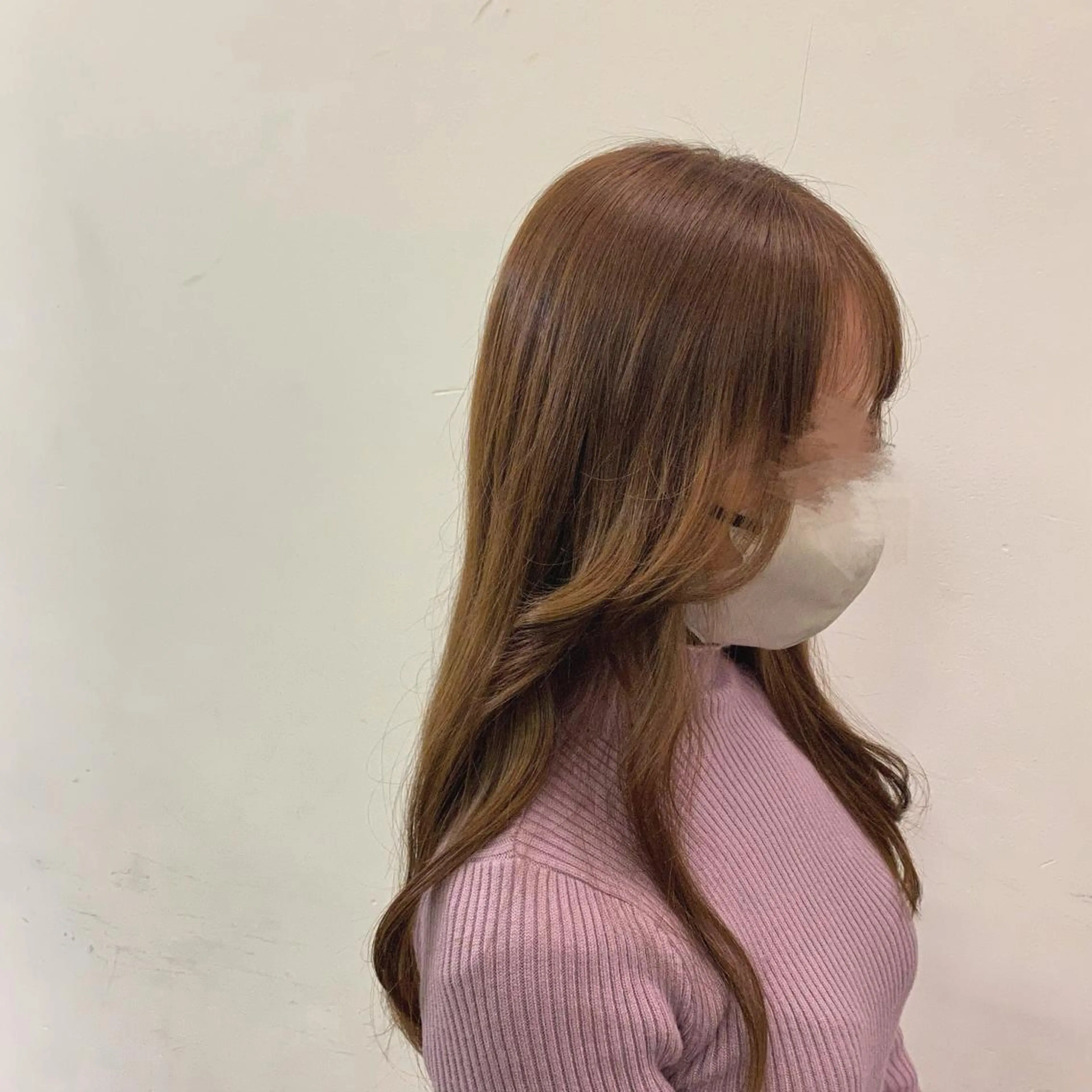 ロング 顔まわりレイヤー 顔周りカット レイヤーカット 韓国ヘア・カラー 🩵SHIZUKUのヘアスタイル