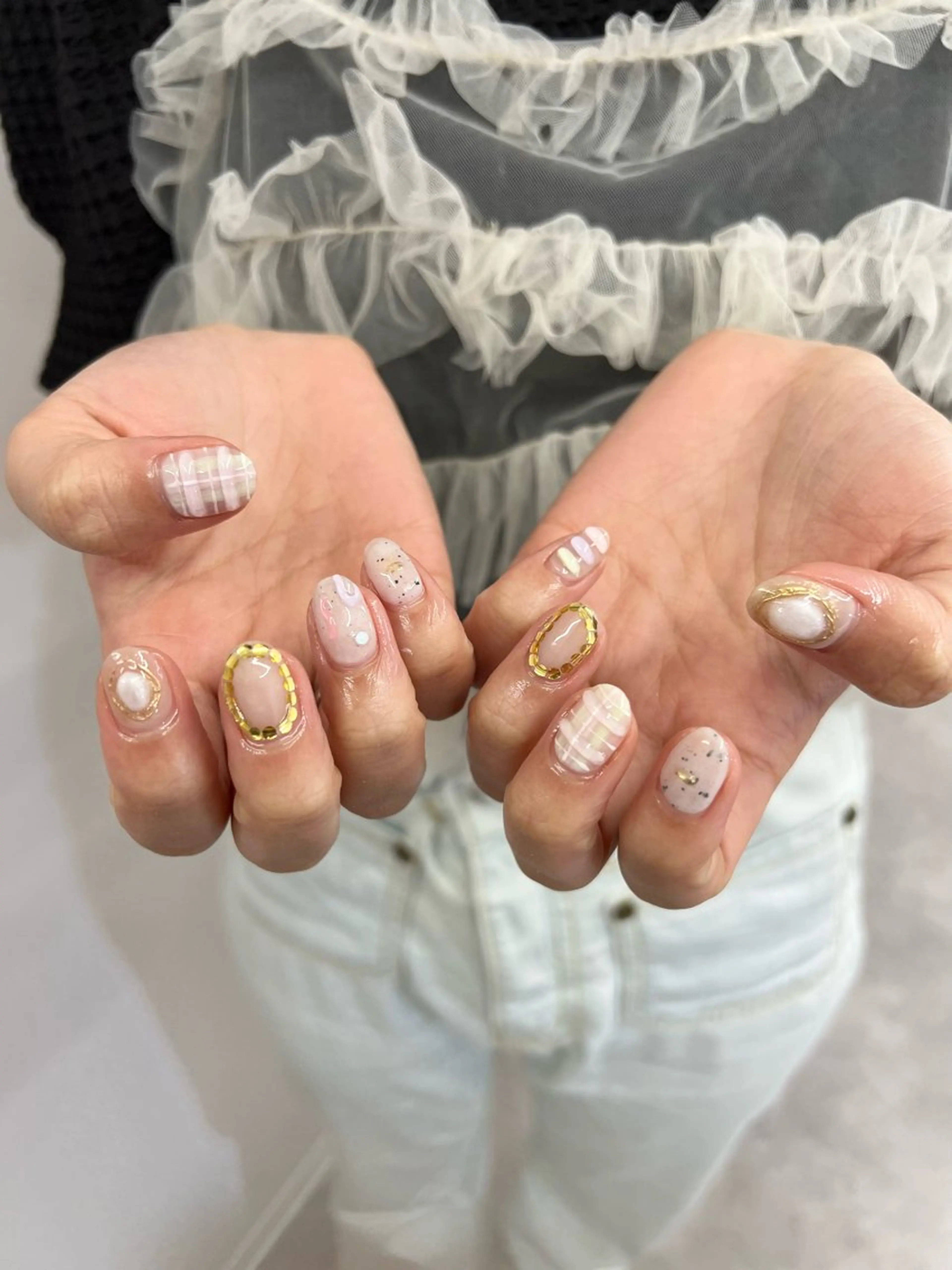 ネイル ジェルネイル マグネットネイル ニュアンスネイル パラジェル パステルネイル ハンドネイル ハンドケア Bana_ Nailのネイルデザイン