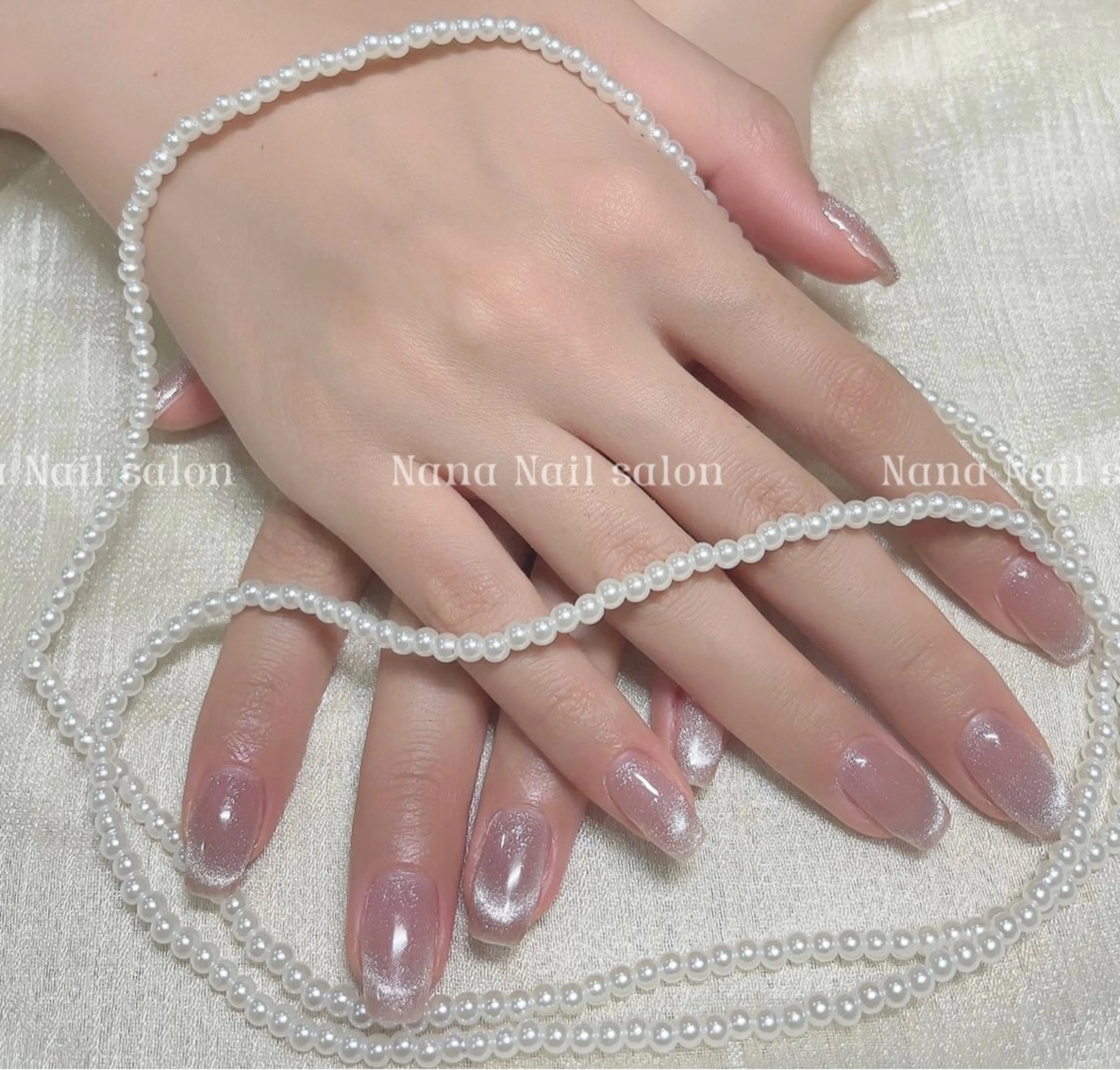 ネイル フレンチネイル マグネットネイル マグネットフレンチ ハンドネイル Unicorn Nail原宿表参道のネイルデザイン
