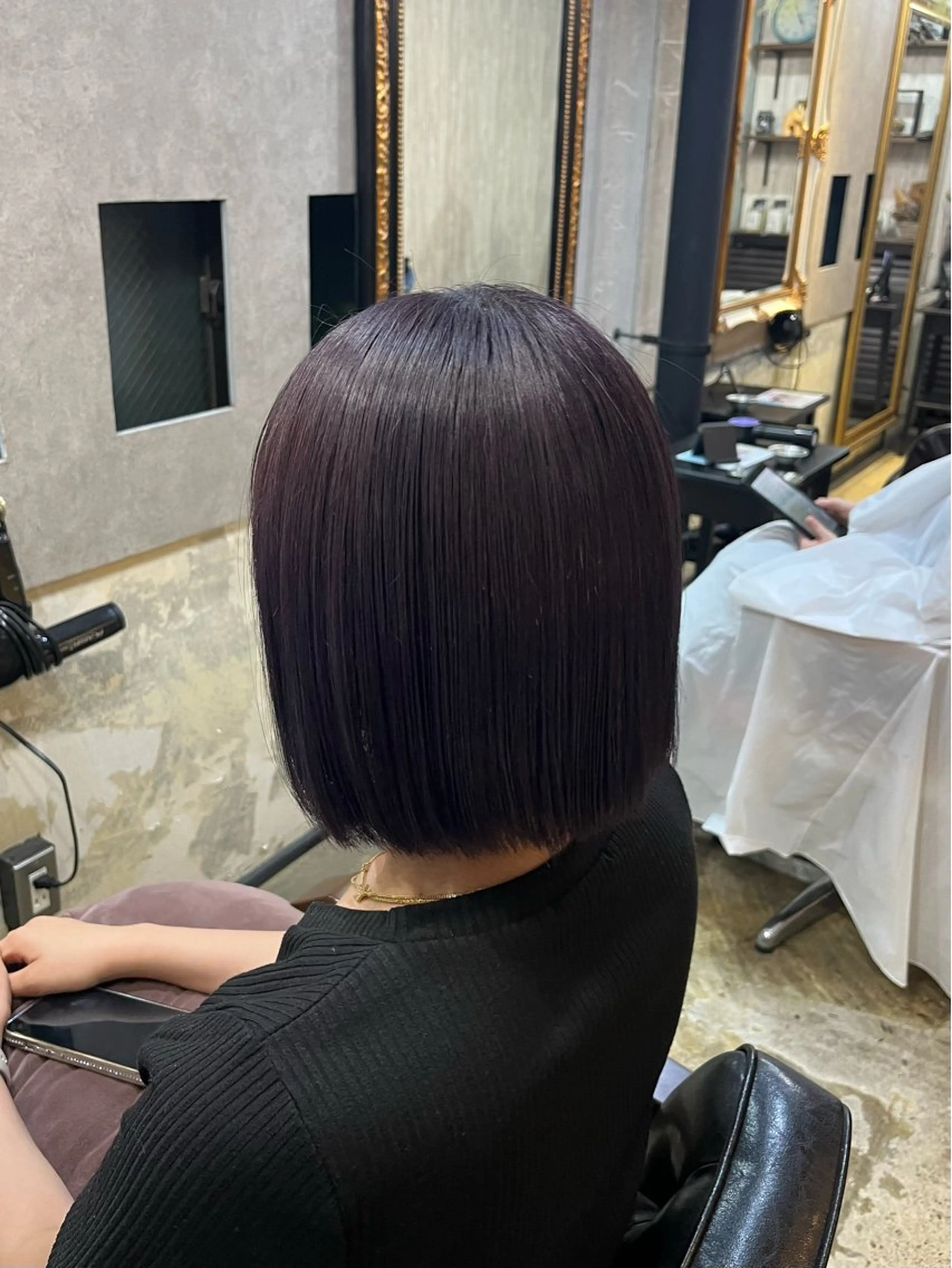 ミディアム パープルカラー ヘアカラー カラーモデル募集🎀 下北沢/カナデのヘアスタイル