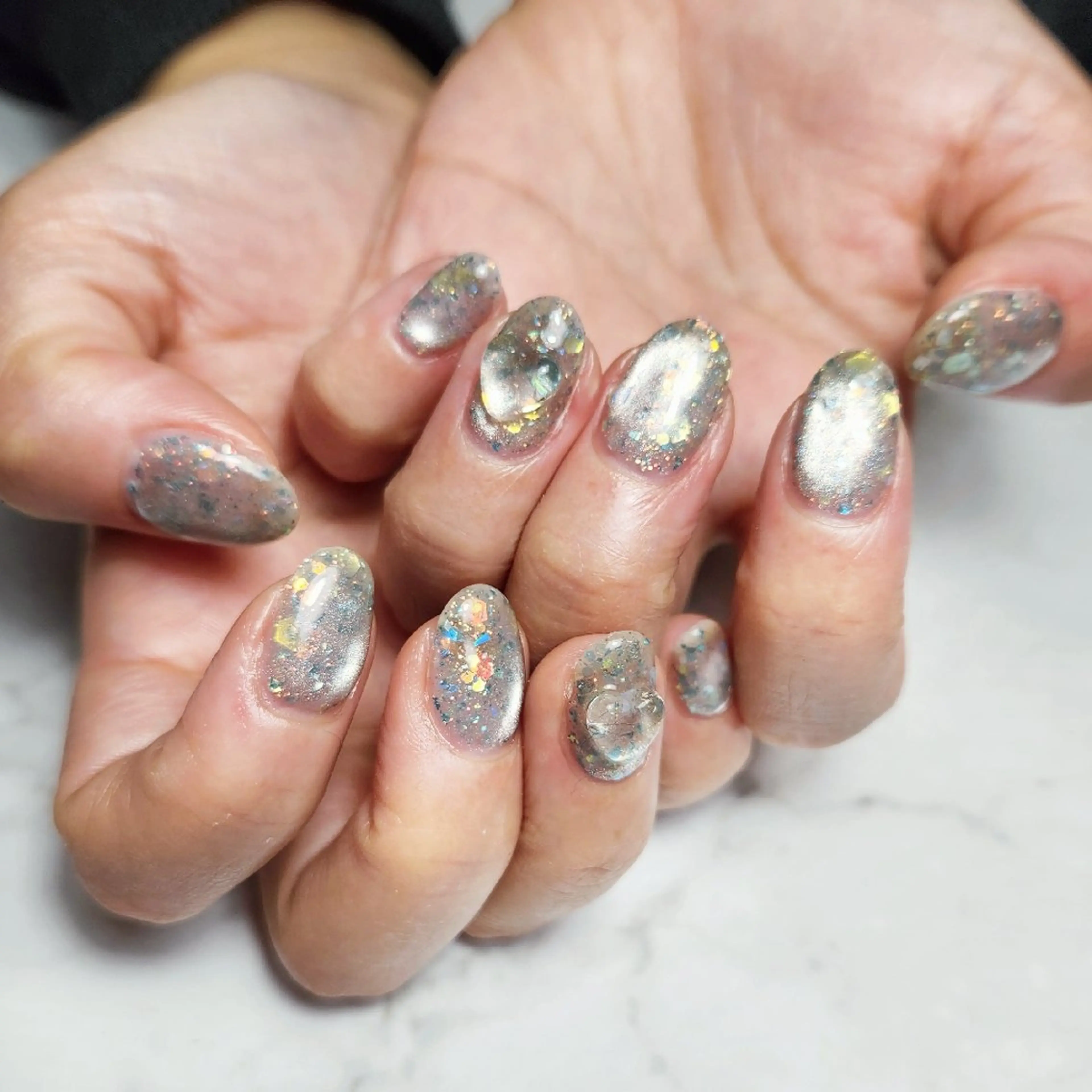 ネイル ラメ(グリッター) ハンドネイル Claris-クラリス-所属・MORITA KARENのネイルデザイン