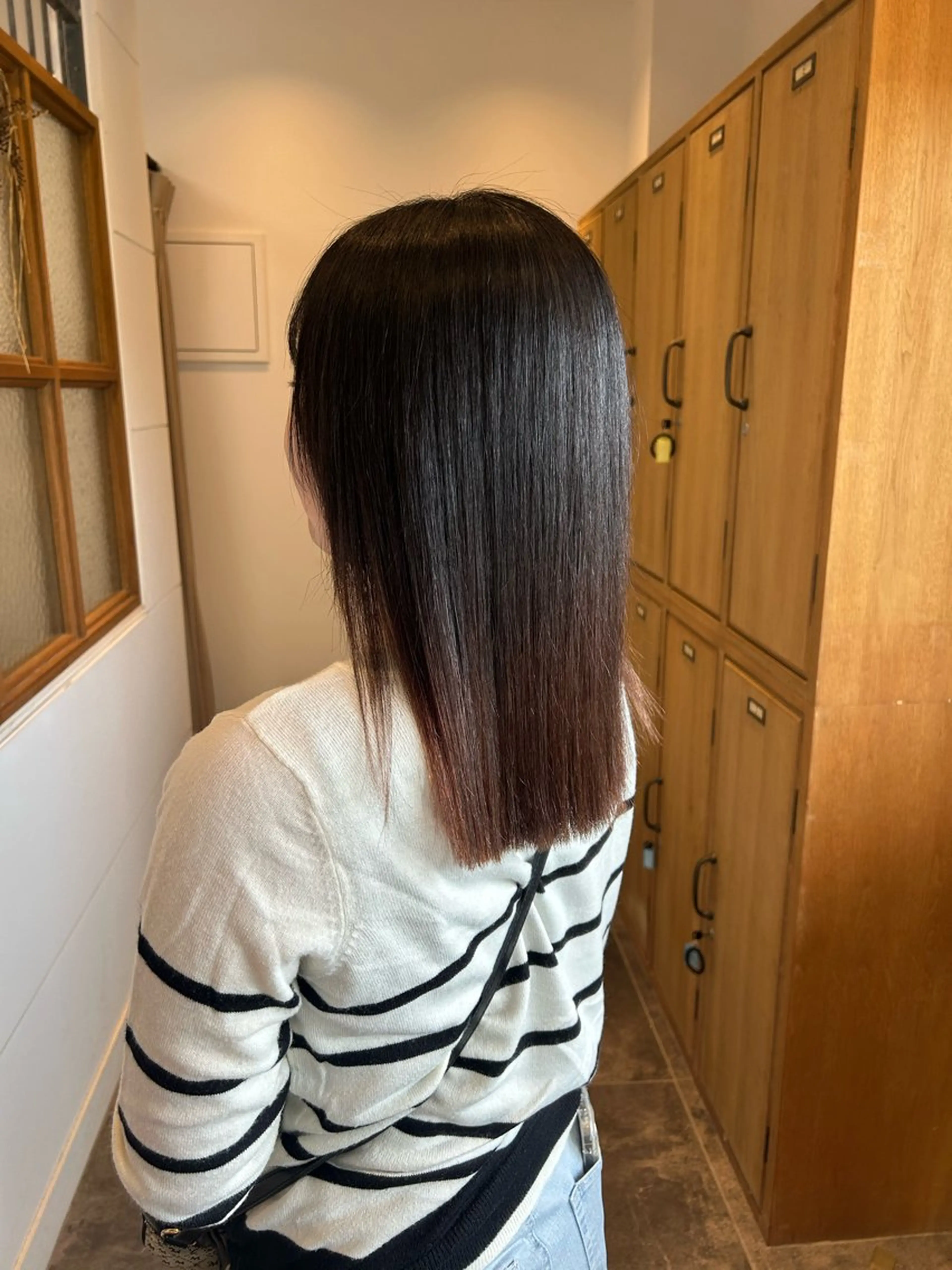 ミディアム パーマ 縮毛矯正 and.c所属・古賀 美奈のヘアスタイル