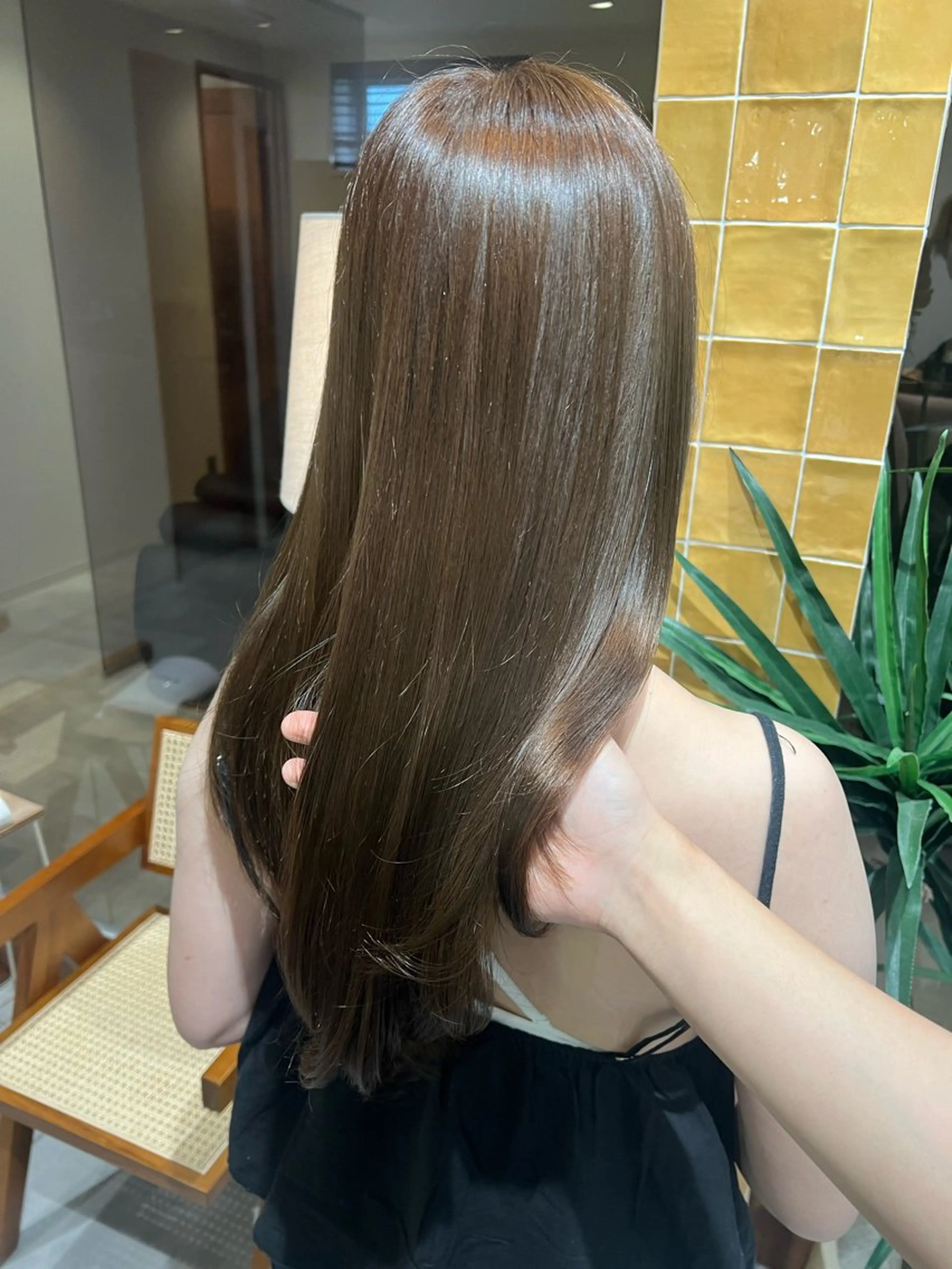 ロング 髪質改善 ヘアカラー トリートメント 透明感&巻き髪 韓国ヘア　YUKIのヘアスタイル