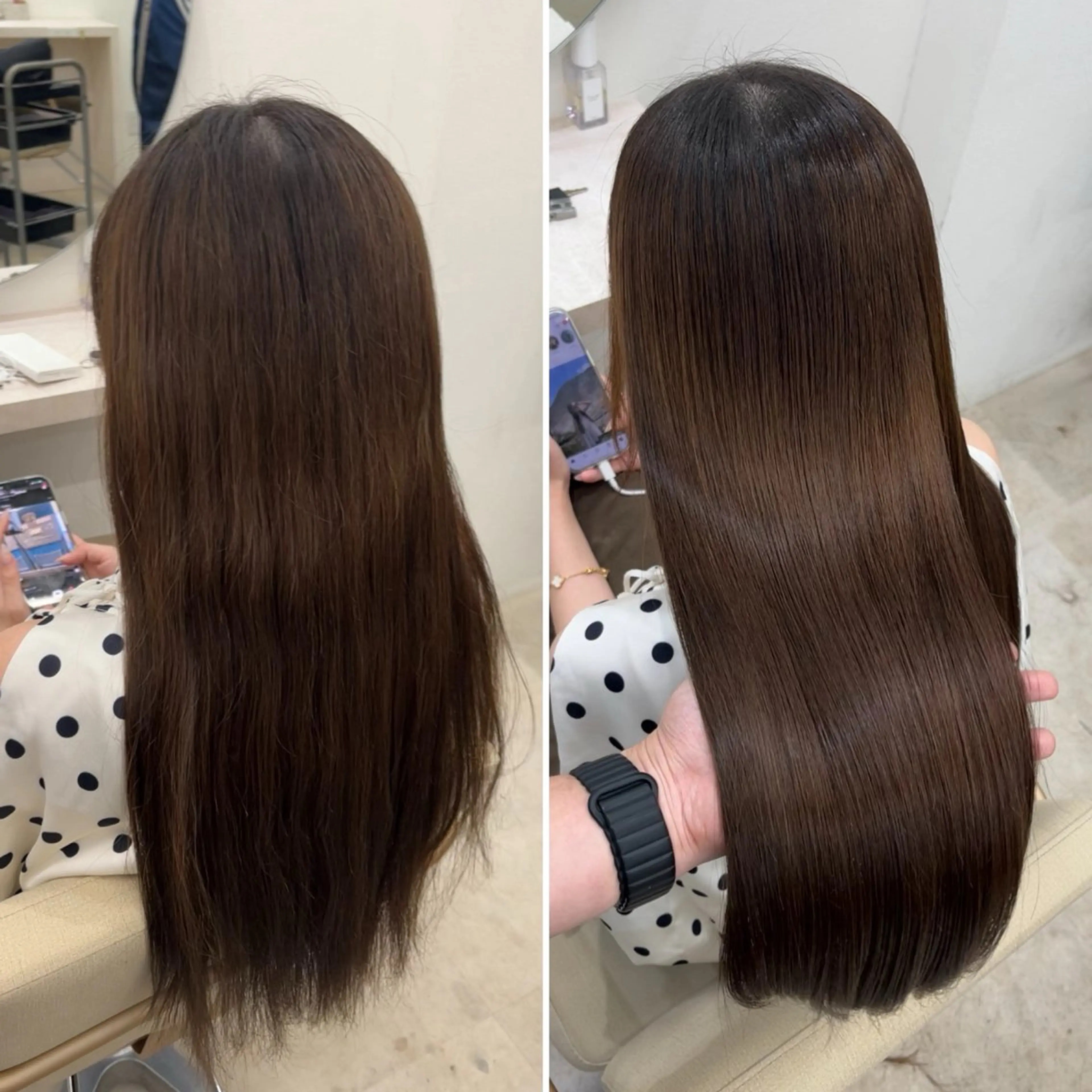 ロング カット ヘアカラー 縮毛矯正 トリートメント 【髪質改善】縮毛矯正 /core梅田/西尾のヘアスタイル