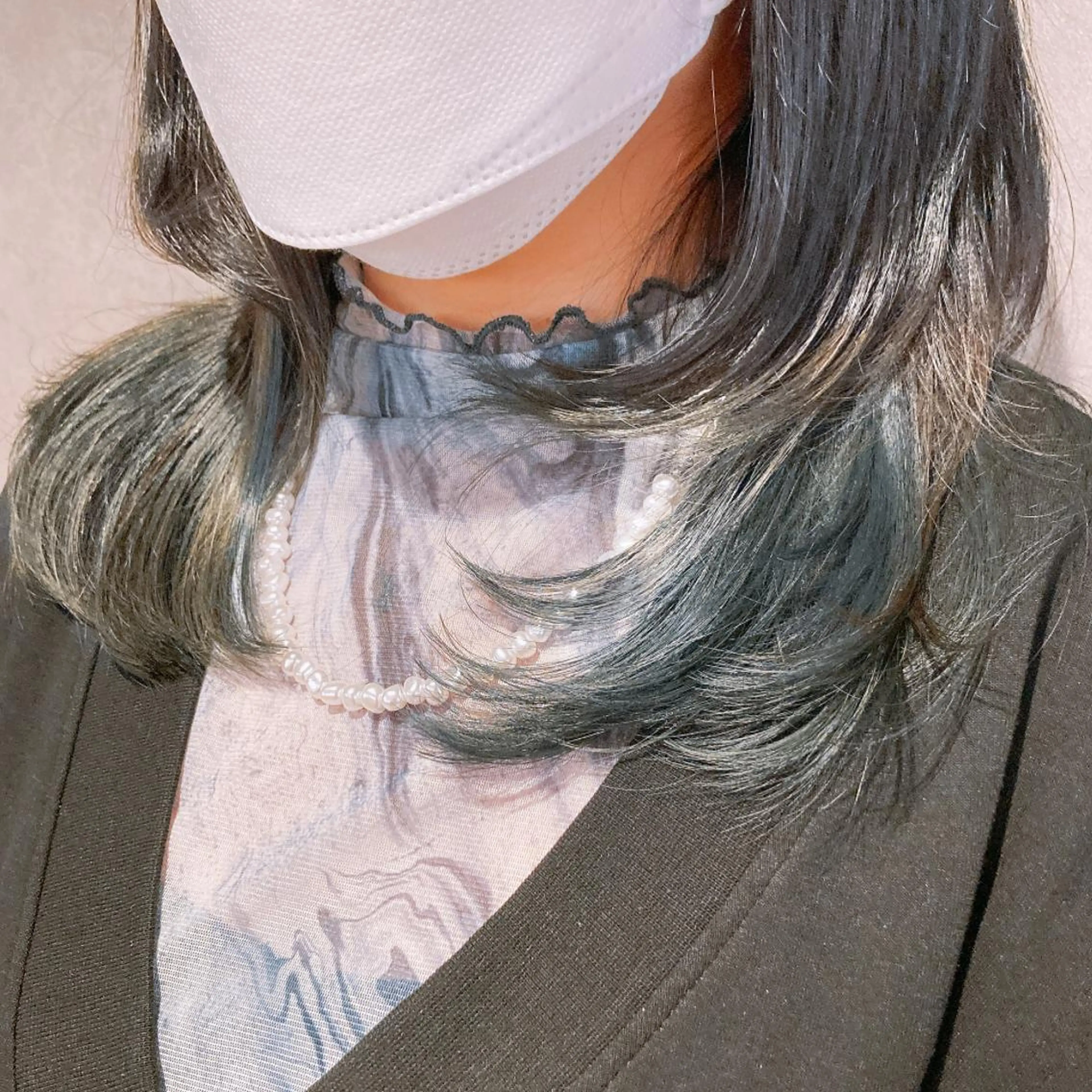 ミディアム カラー ブルーカラー カット ヘアカラー トリートメント GO TODAY SHAIRE SALON 渋谷モディ所属・スキバサミを使わない カット🌼唯🌼のヘアスタイル