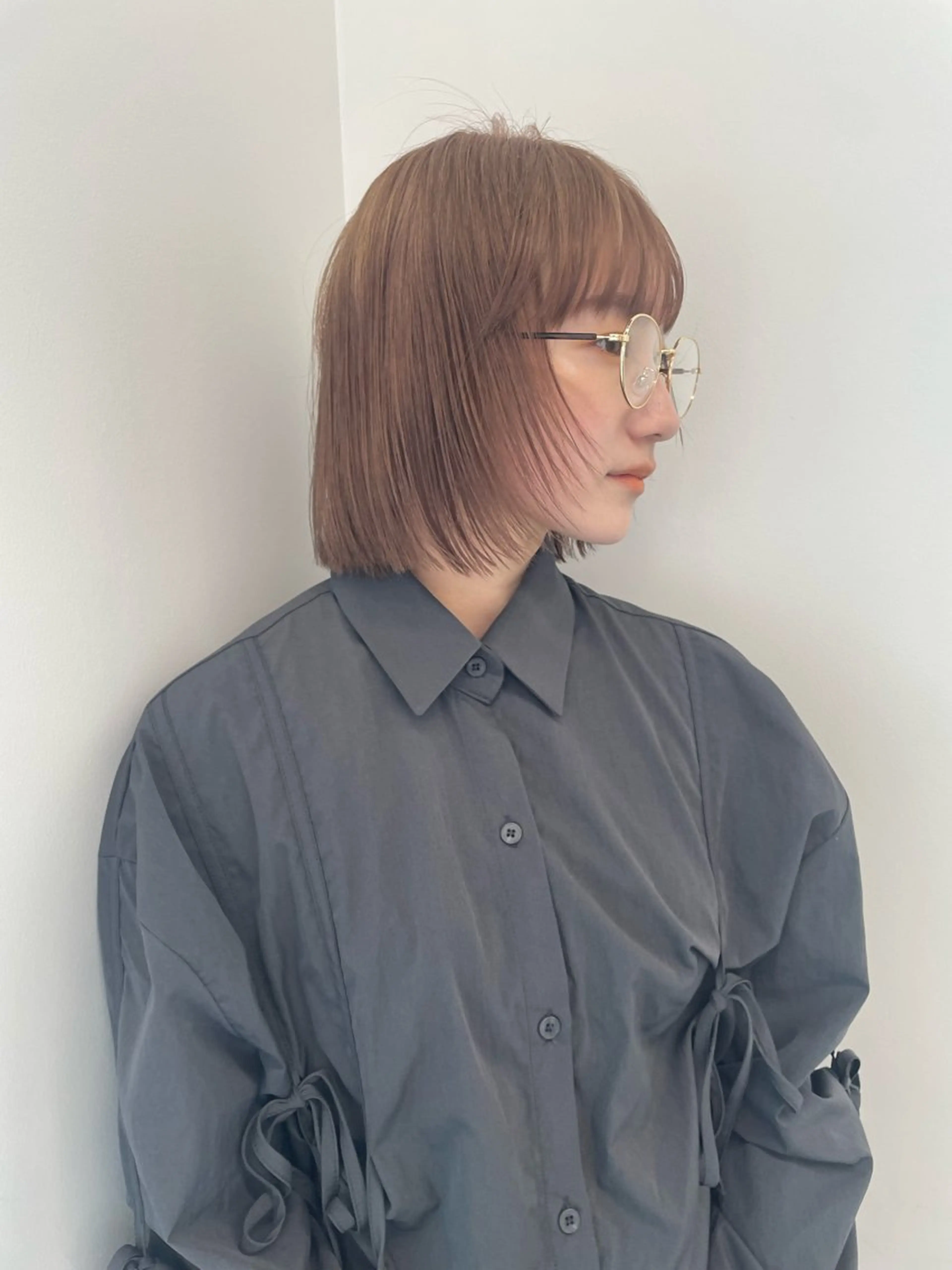 ショート カラー ベージュカラー ケアカラー トリートメント December渋谷所属・suzuno / 無料カットモデル募集のヘアスタイル