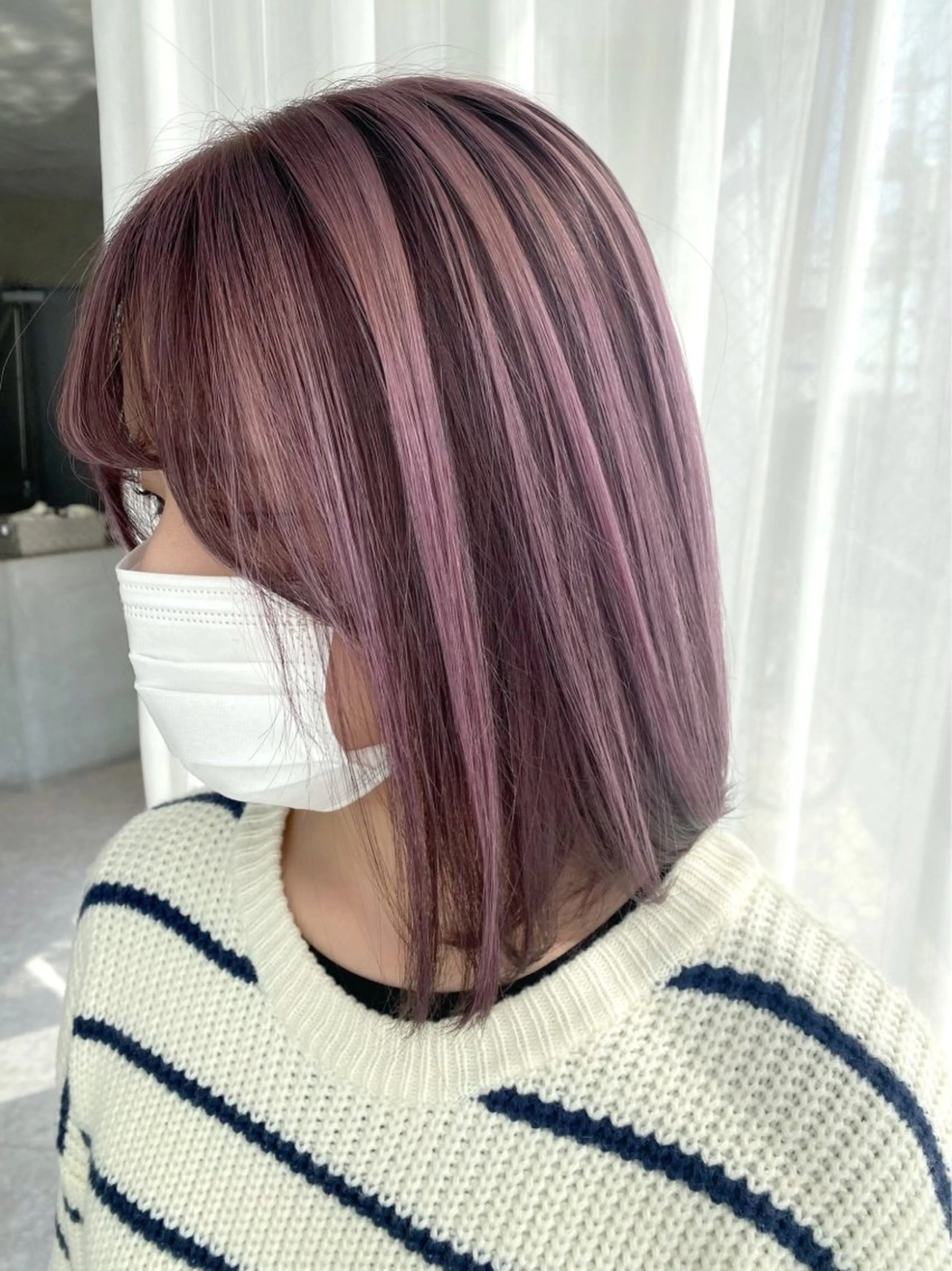 ミディアム カット ヘアカラー トリートメント haruya/ボブ/ ショート/髪質改善のヘアスタイル