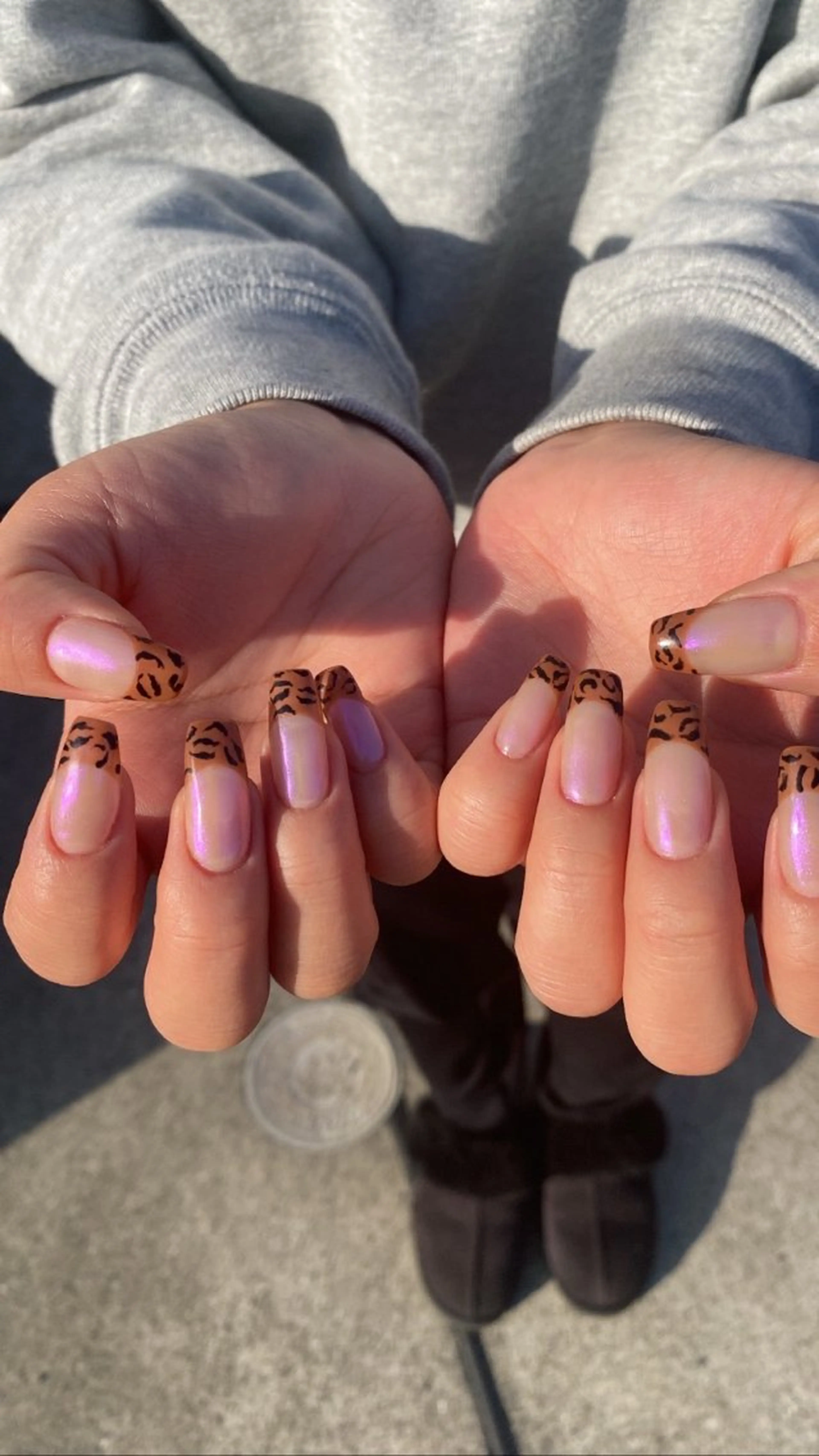 ネイル オーロラネイル フレンチネイル ハンドネイル mellow :所属・mellow:ｸﾙﾐ ﹡˖˟༝🎀˖˟ ༝のネイルデザイン