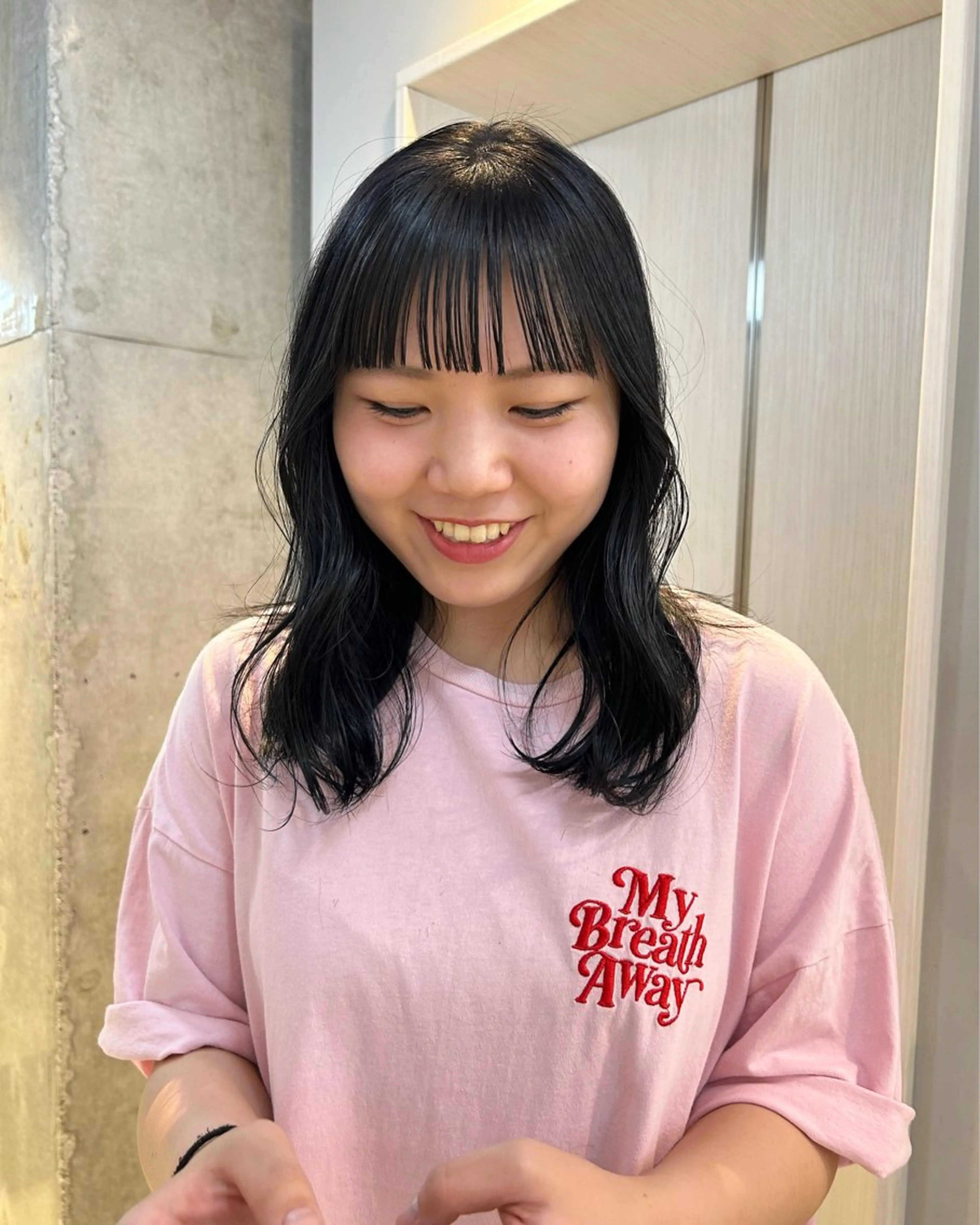 セミロング カラー カット ヘアカラー 表参道OLSEN✂︎ nanamiのヘアスタイル