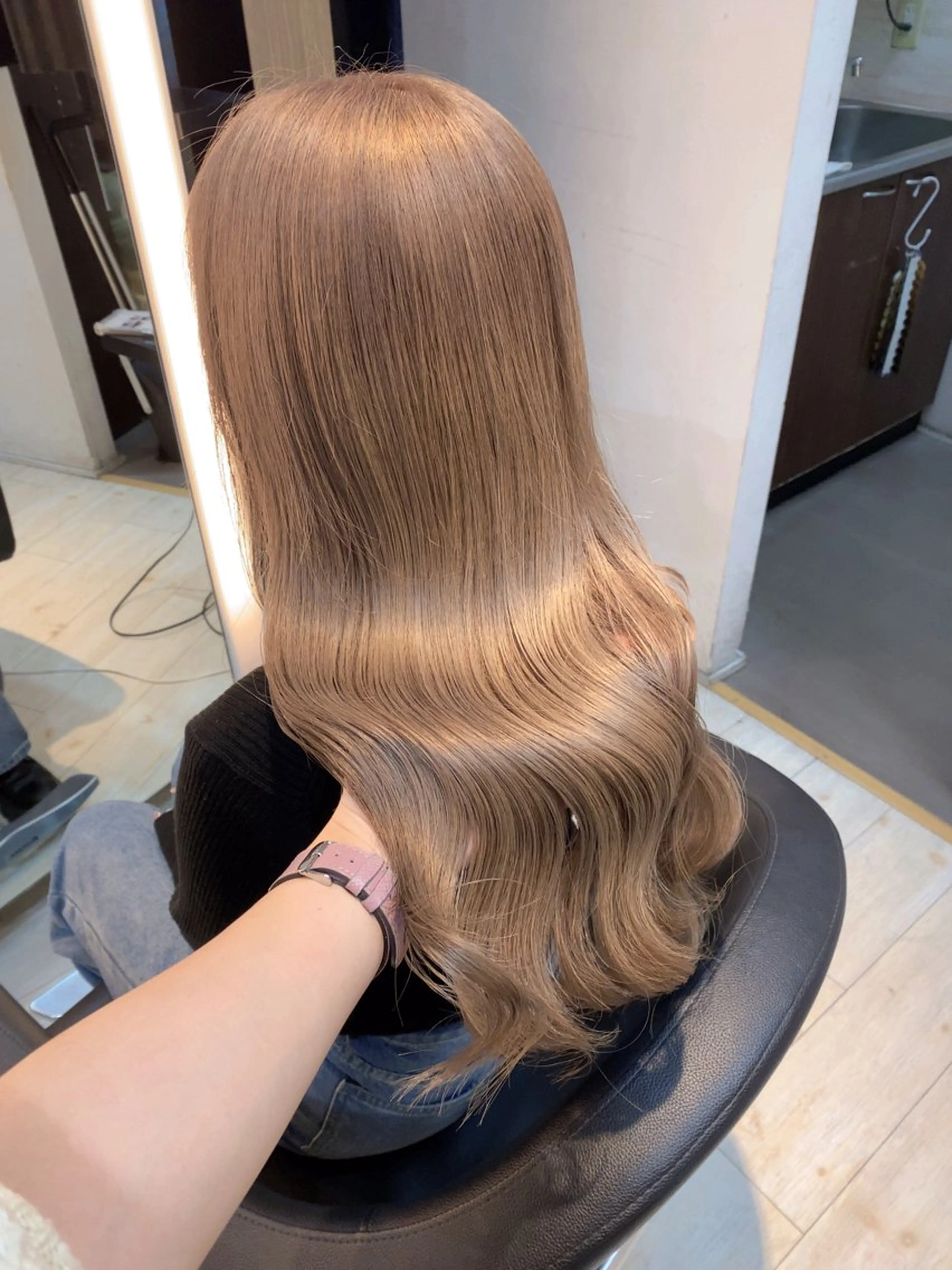 カラー ベージュカラー ブリーチ ケアブリーチ ミルクティーベージュ ヘアカラー miyu/ボブ/ 透明感カラー/栄のヘアスタイル