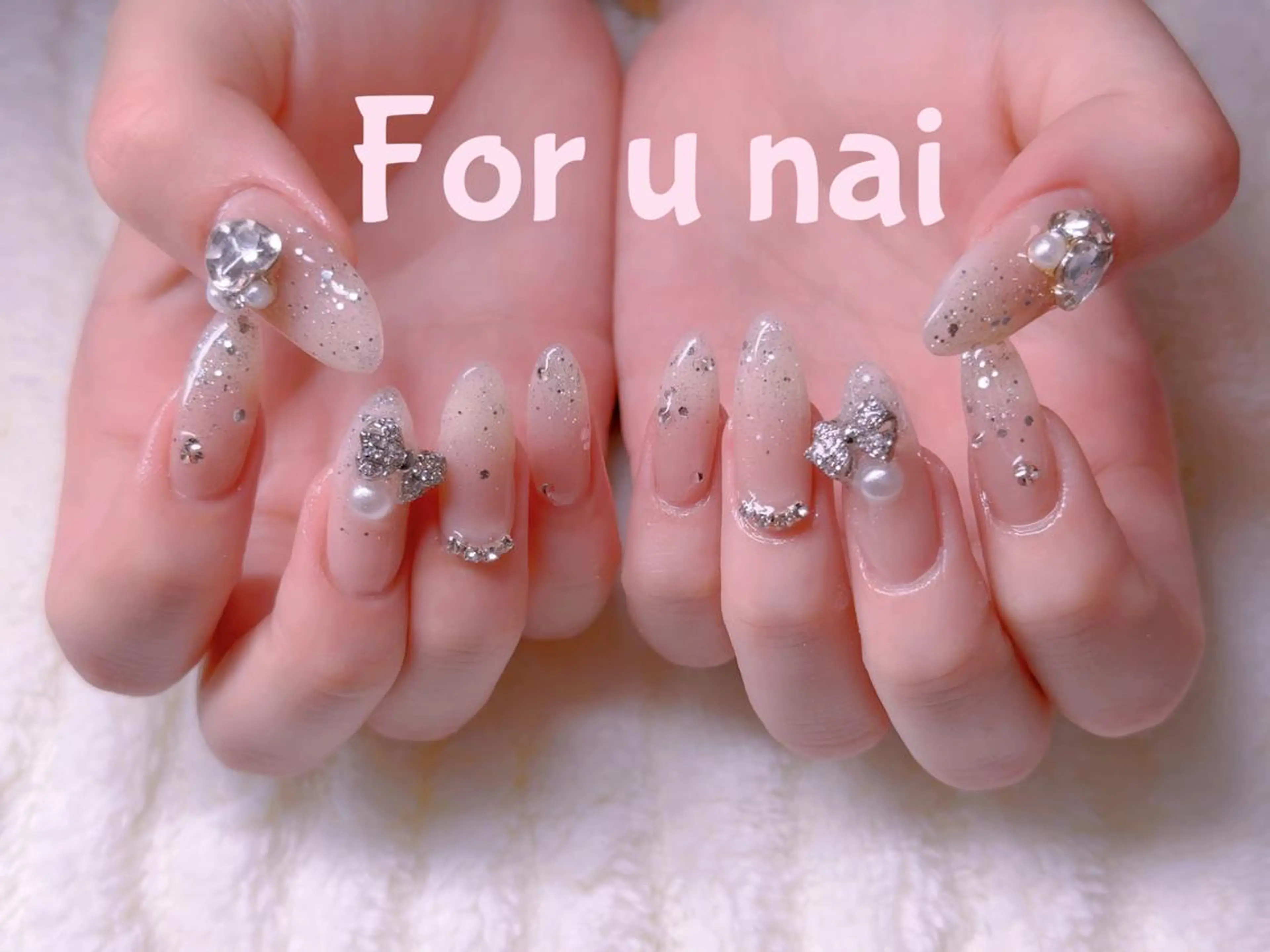ネイル 韓国ネイル オフィスネイル バレンタイン For U nail スカルプ専門店のネイルデザイン