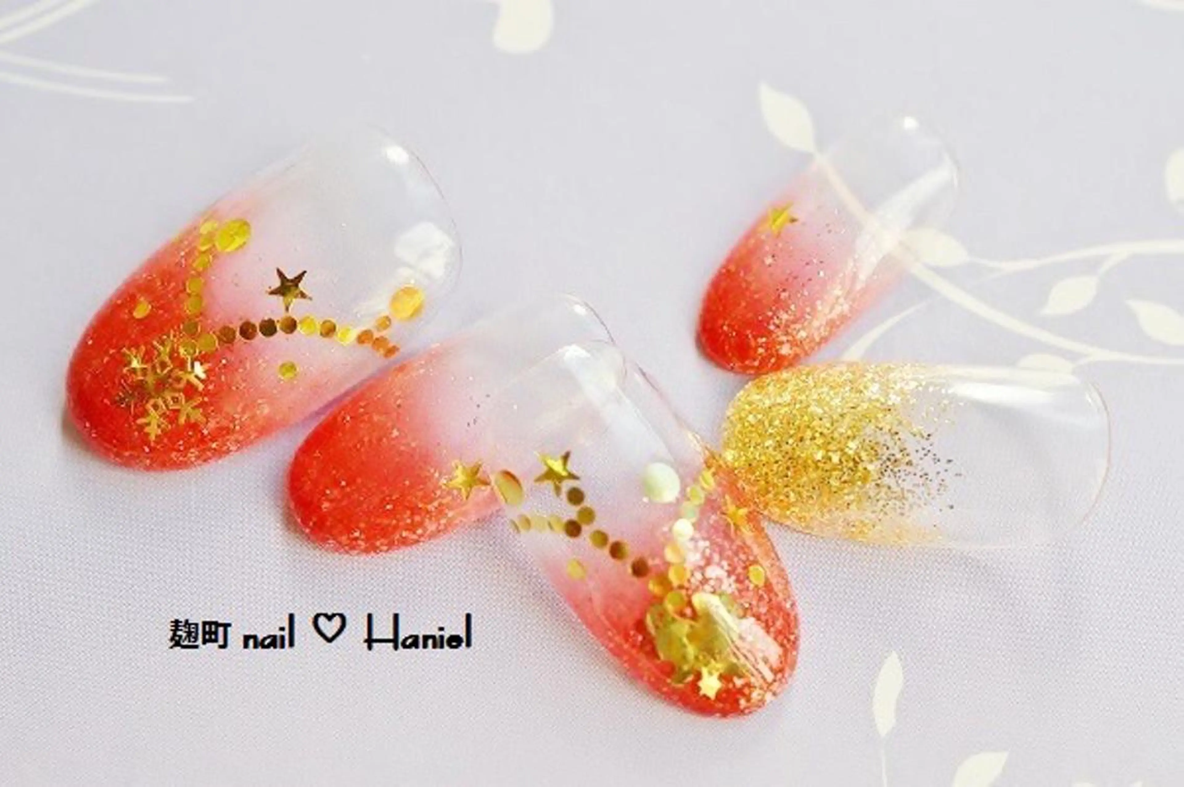 ネイル アートネイル ジェルネイル パラジェル 冬ネイル クリスマス nail Haniel所属・半蔵門サロンハニエル 魅神 ちよのネイルデザイン
