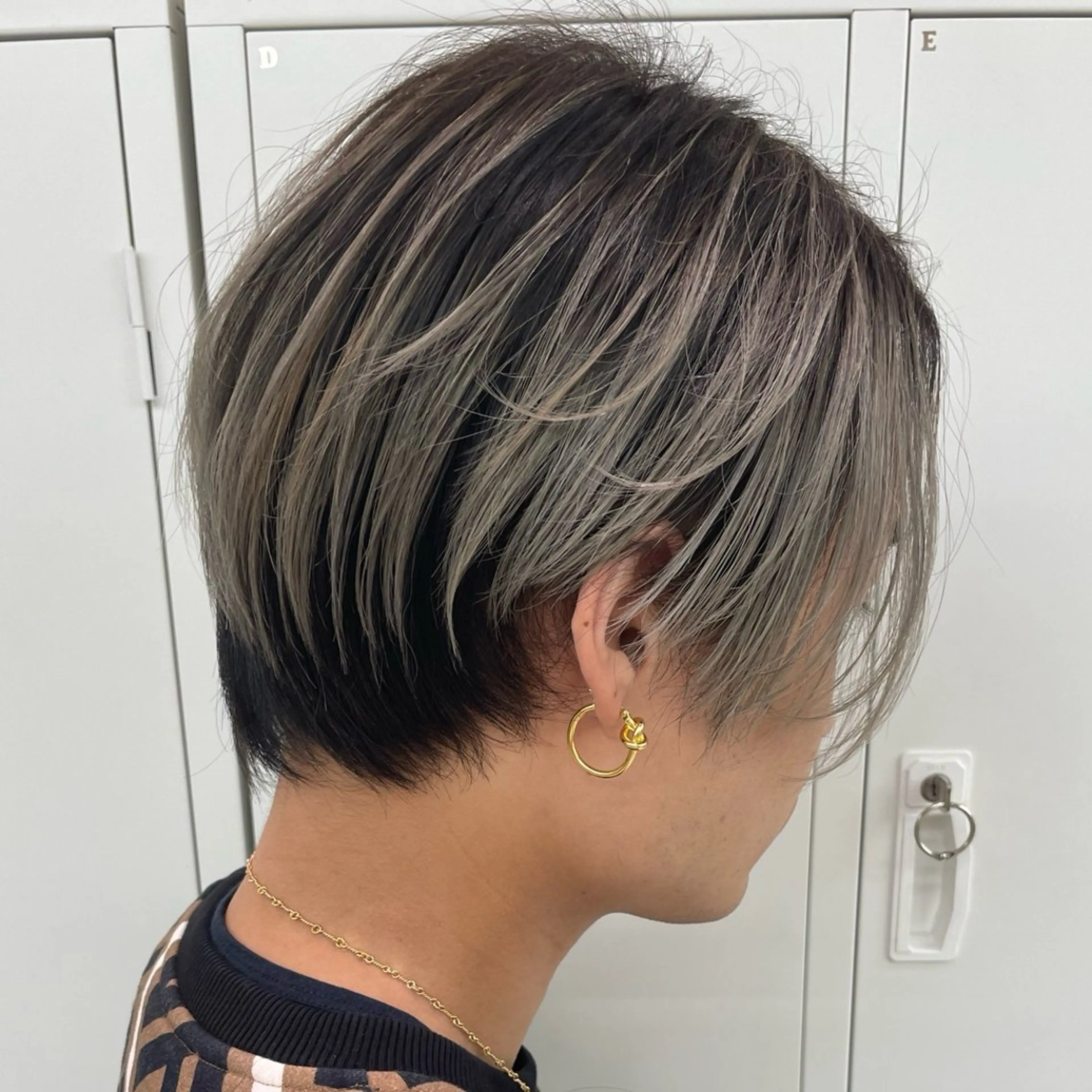 ショート カラー カット ヘアカラー トリートメント 奥山義進/ハイトーン /バレイヤージュのヘアスタイル