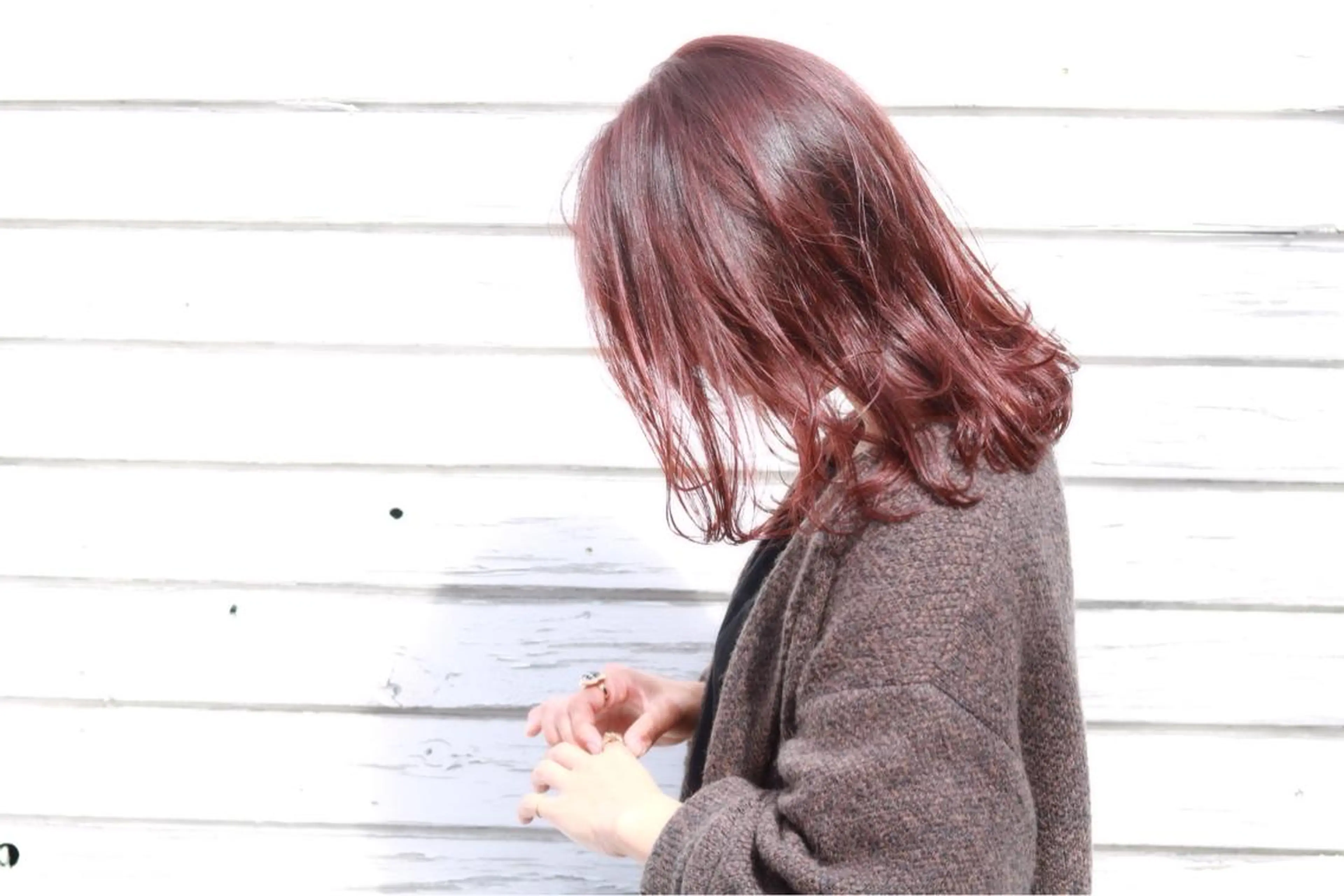 ミディアム カラー ピンクカラー カット ヘアカラー トリートメント 松田卓也🌟美髪矯正 🌟小顔🌟艶髪のヘアスタイル