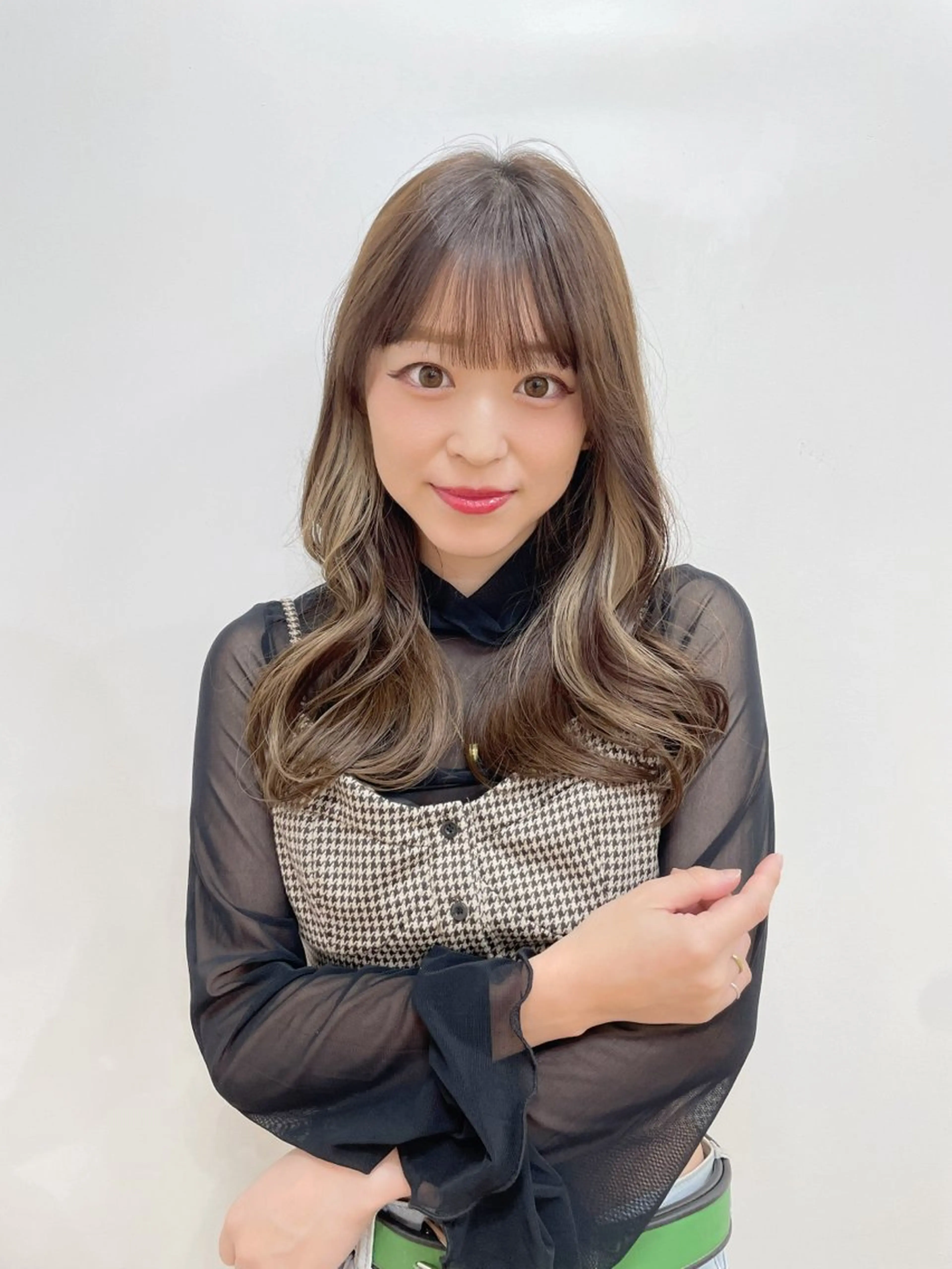 セミロング カット ヘアカラー 末田 柊希のヘアスタイル