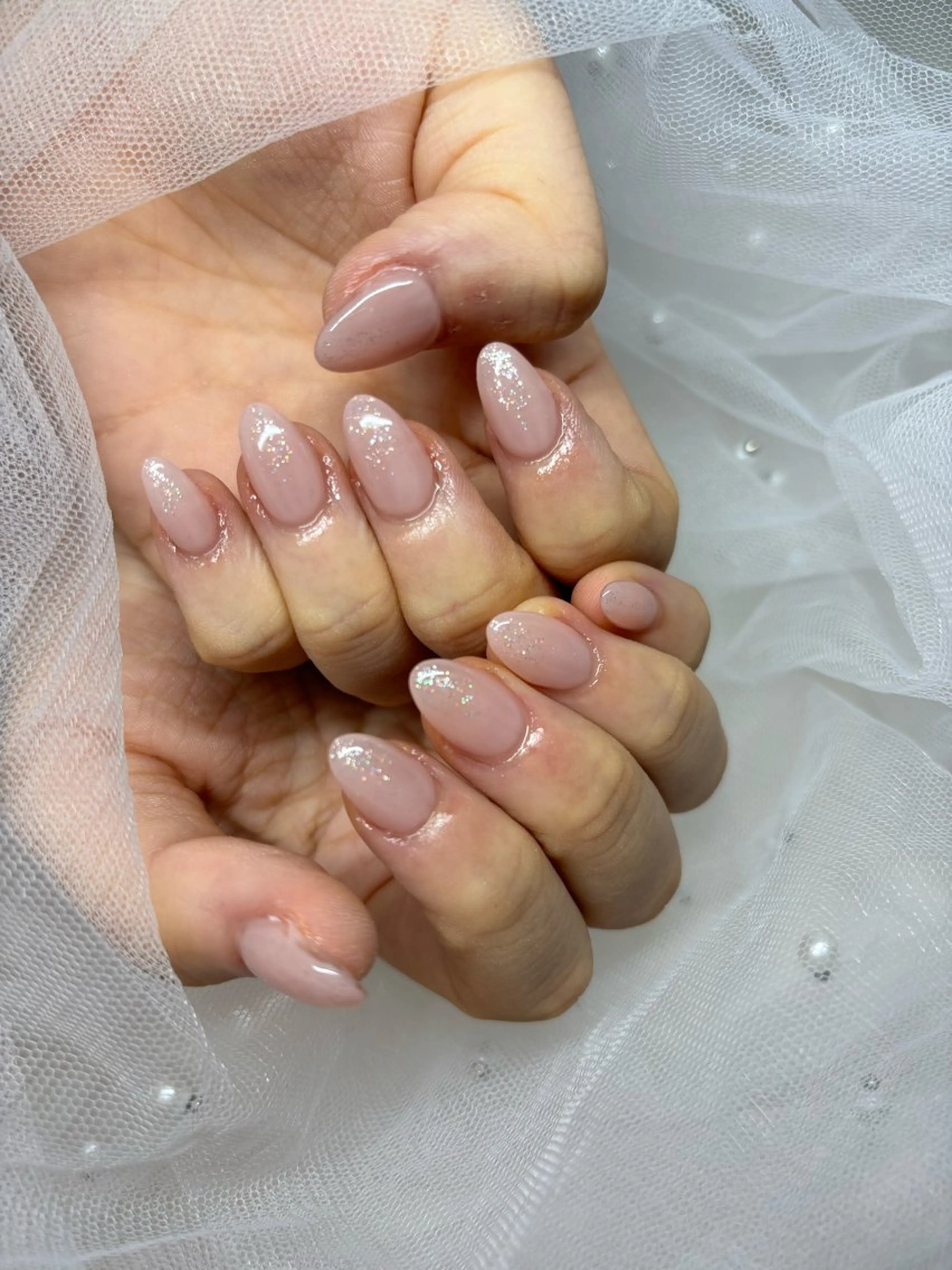 ネイル ピンク スカルプネイル ハンドネイル happiness nailのネイルデザイン