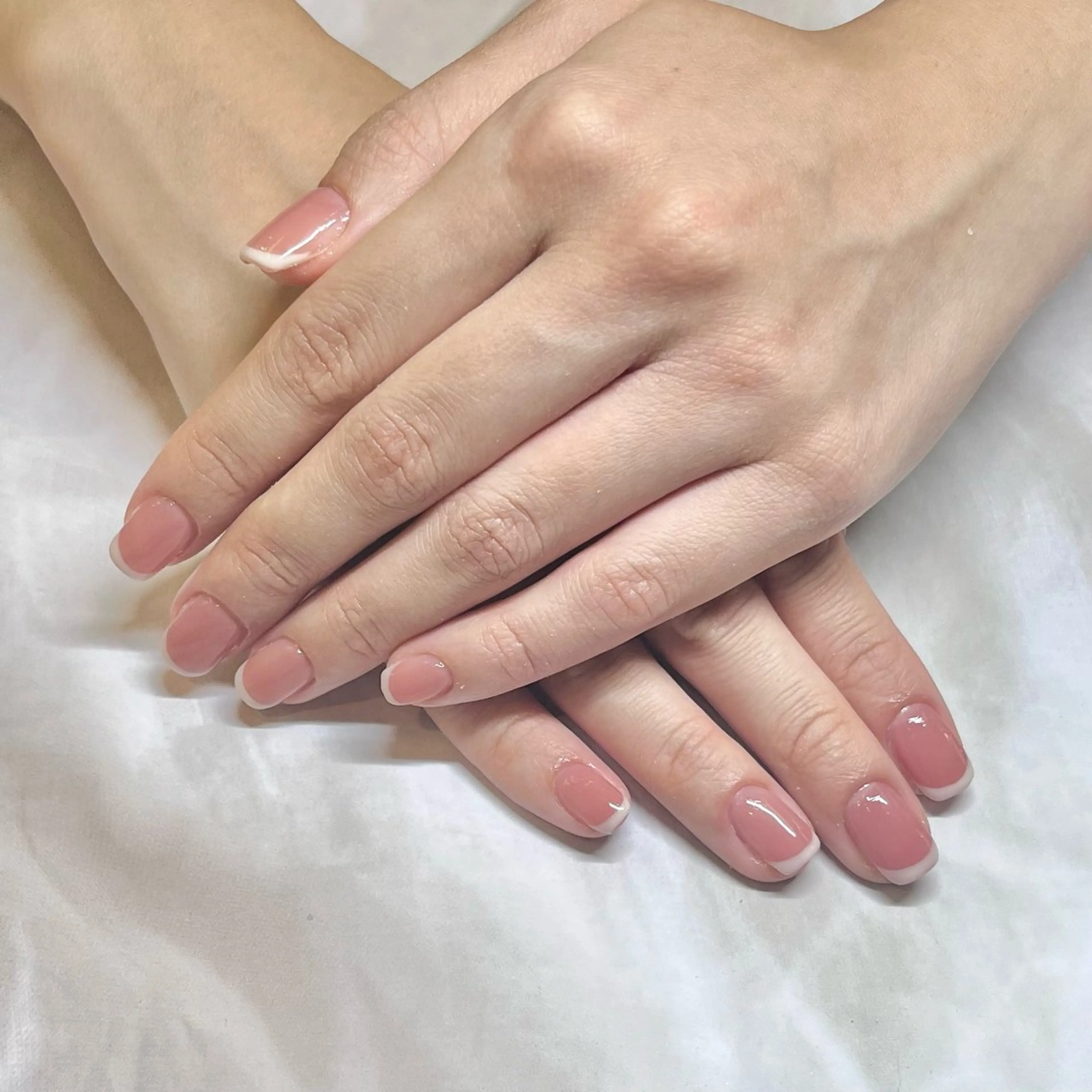 ネイル フレンチネイル ガーリー Bianca笹塚🩵 UMEHARAのネイルデザイン