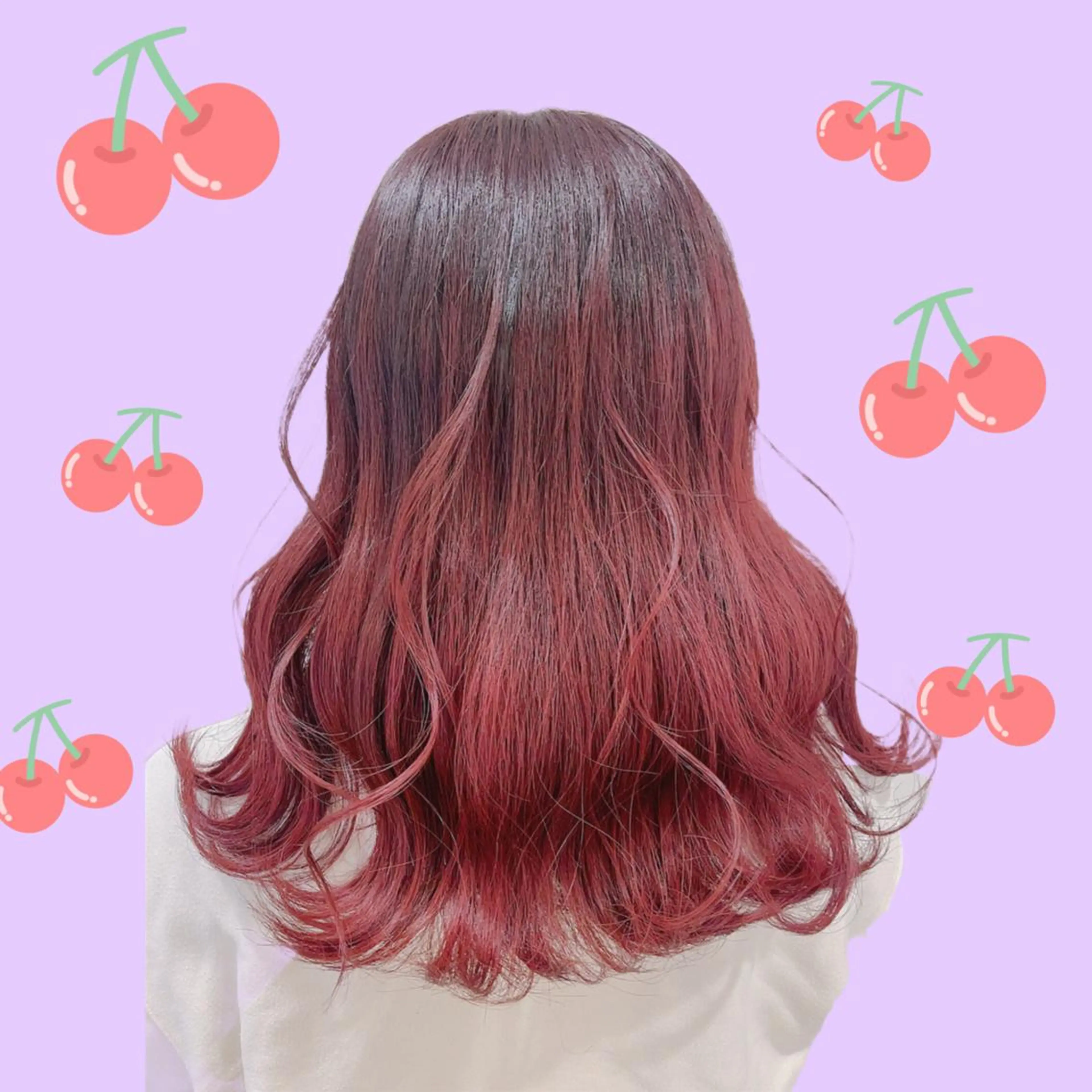 ロング カラー ヘアアレンジ ブリーチ レッドカラー ヘアカラー 🦄ブリーチ💜エク ステ💜MIU🦄のヘアスタイル