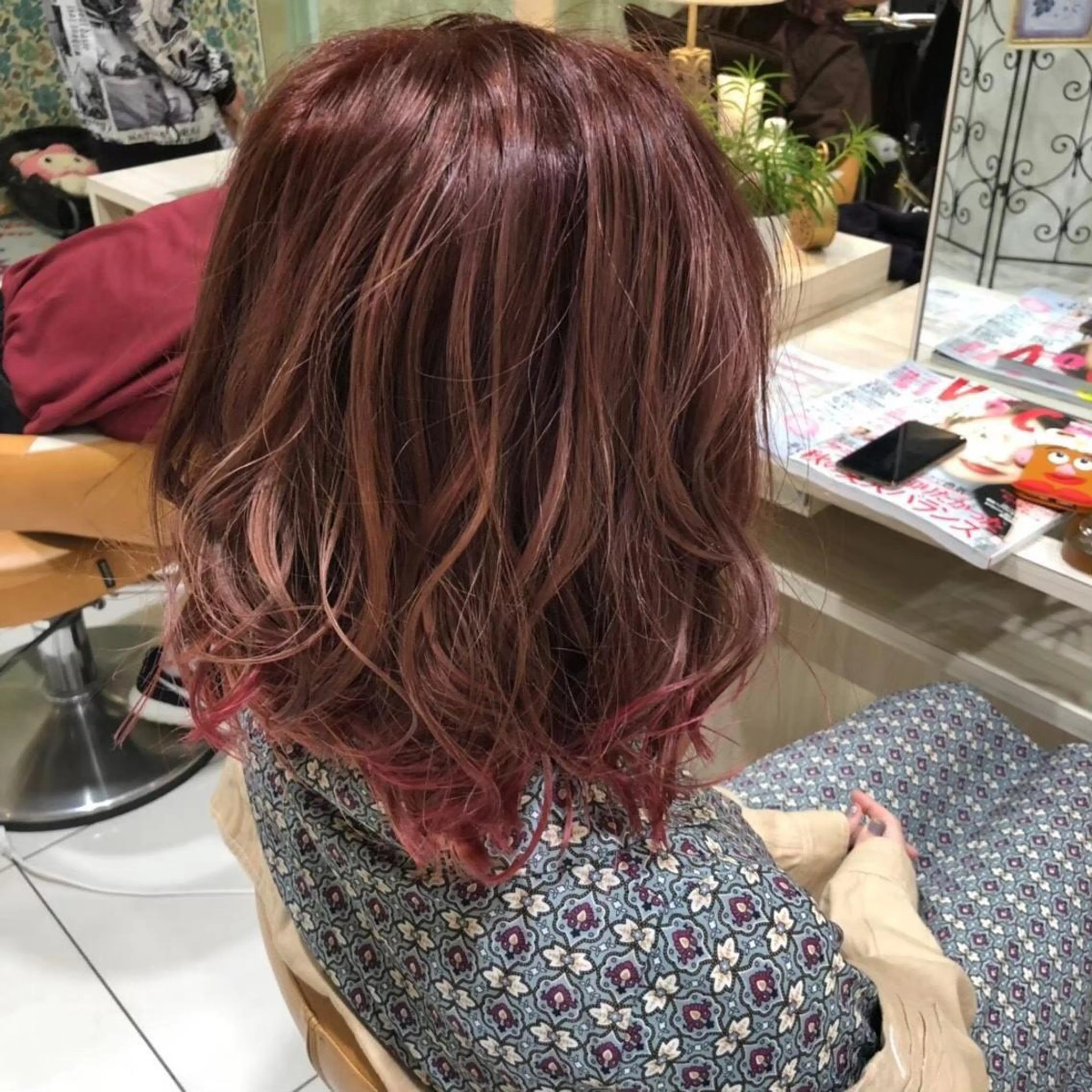 ミディアム カラー 原田 龍之介のヘアスタイル