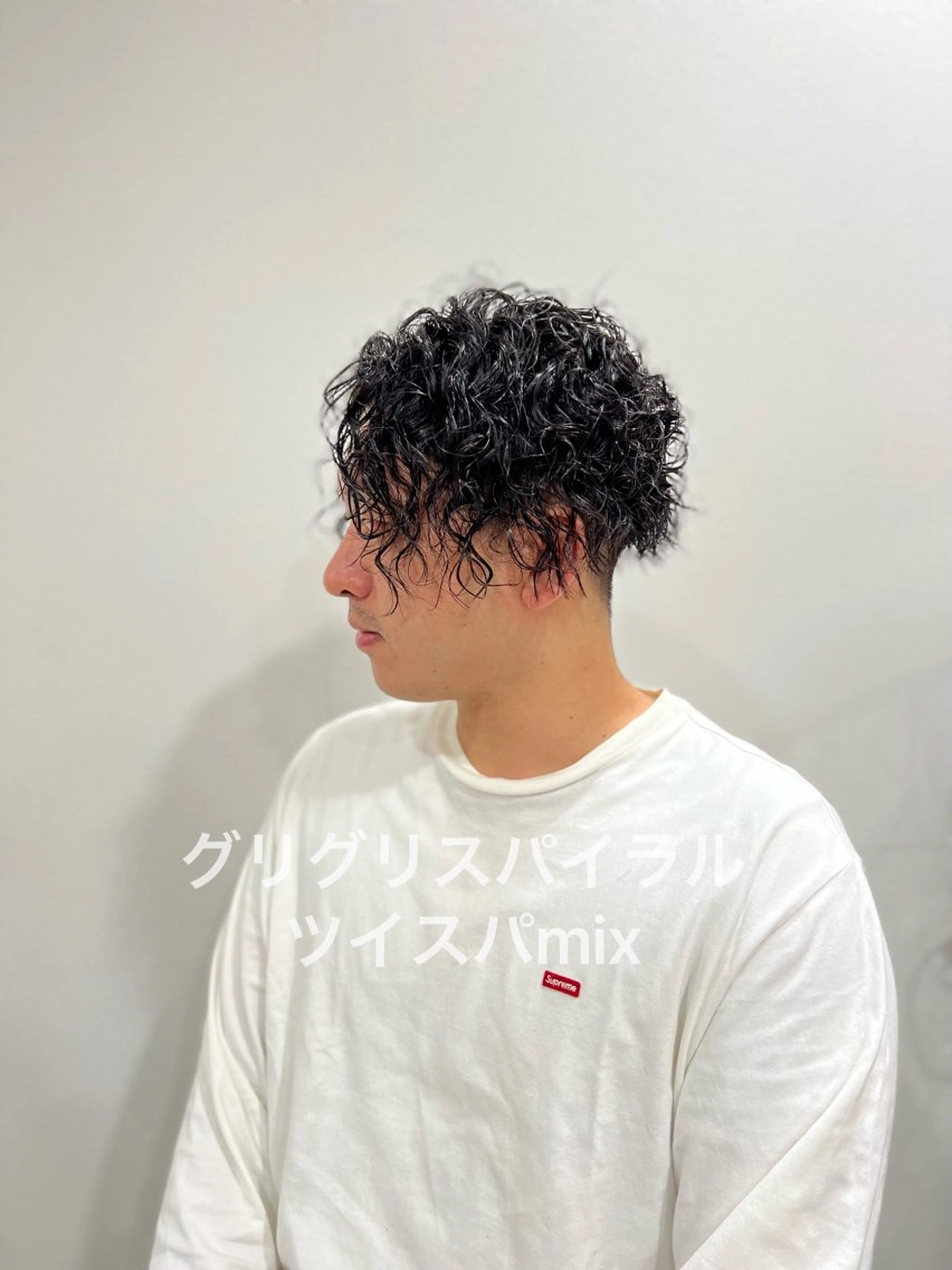 パーマ メンズ 心斎橋バレイヤージュ 小林勝貴のヘアスタイル