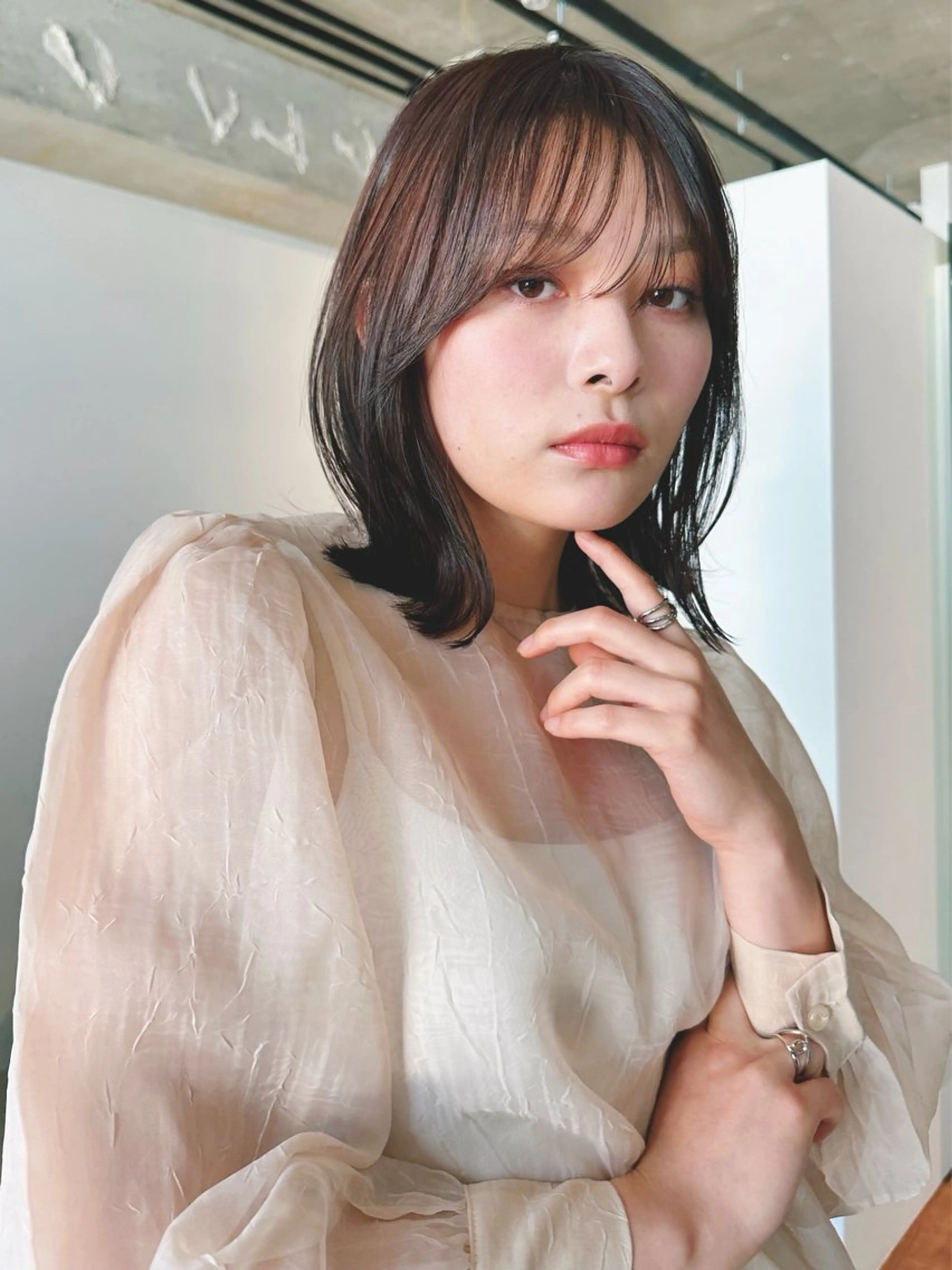 ショート カラー パーマ 🫧小顔×似合わせ× 透明感カラー🫧のヘアスタイル