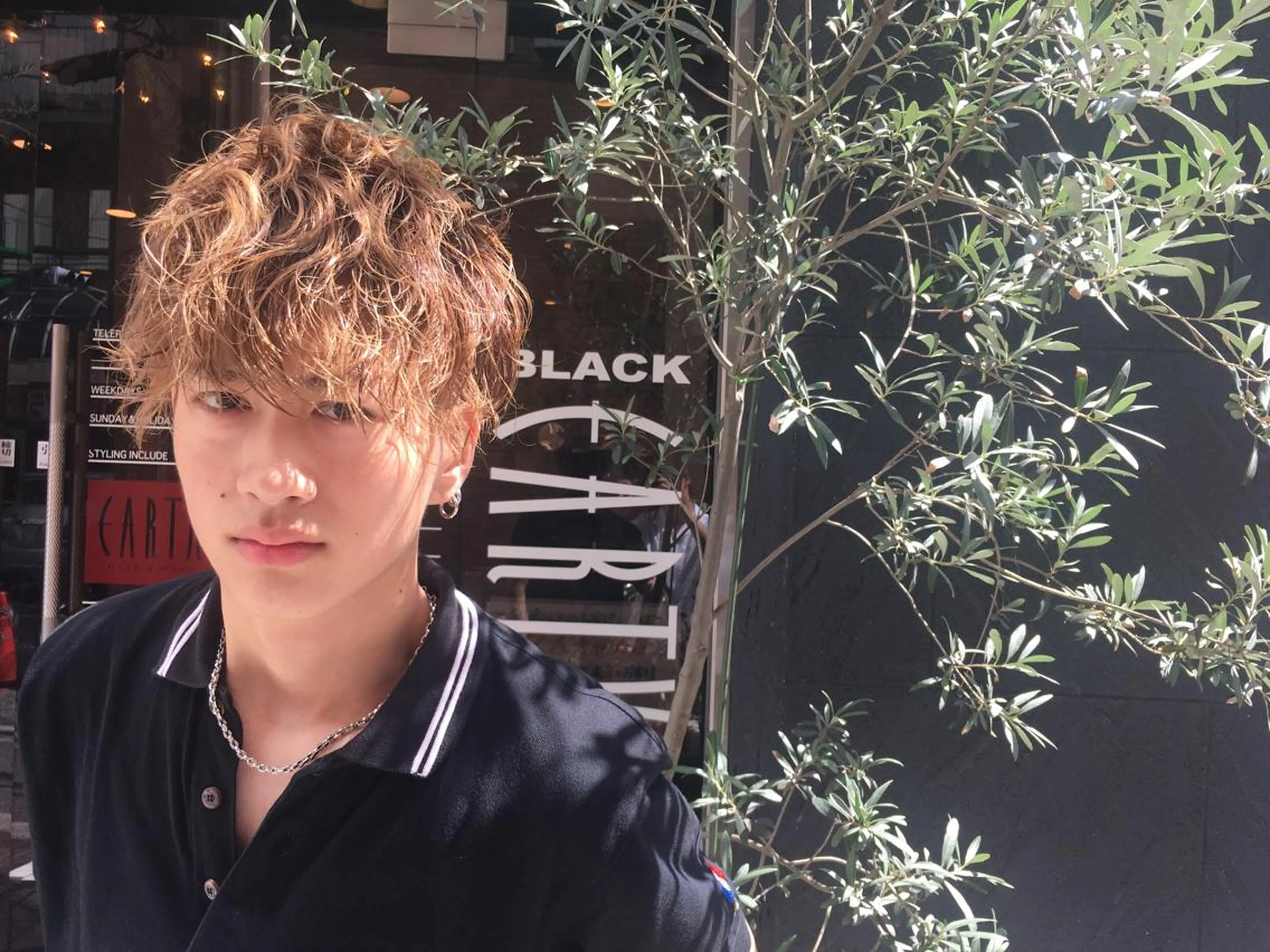 ミディアム カラー パーマ メンズ 北川 大輔のヘアスタイル