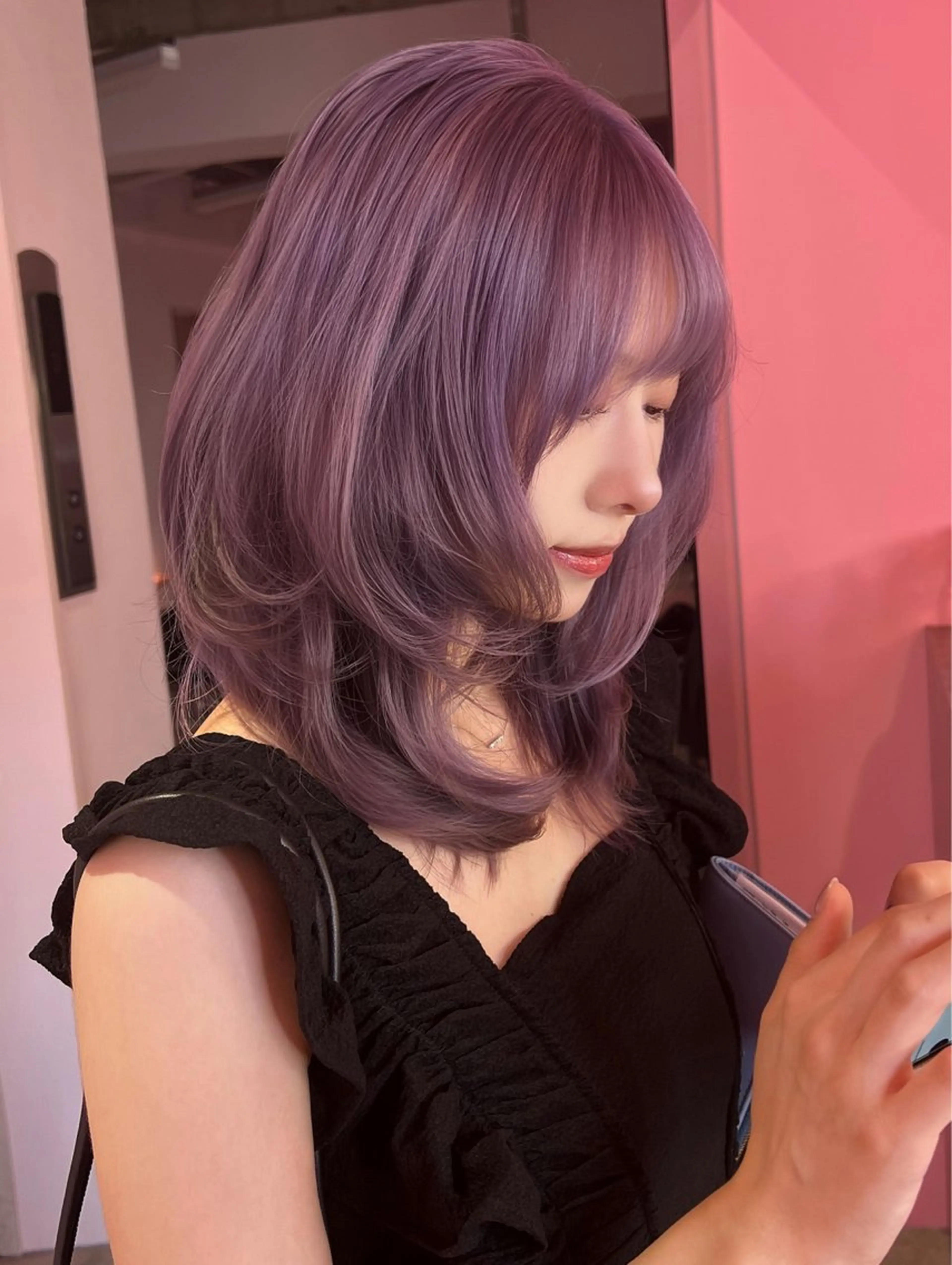 ミディアム ヘアカラー トリートメント sara/名古屋 /ハイトーンのヘアスタイル