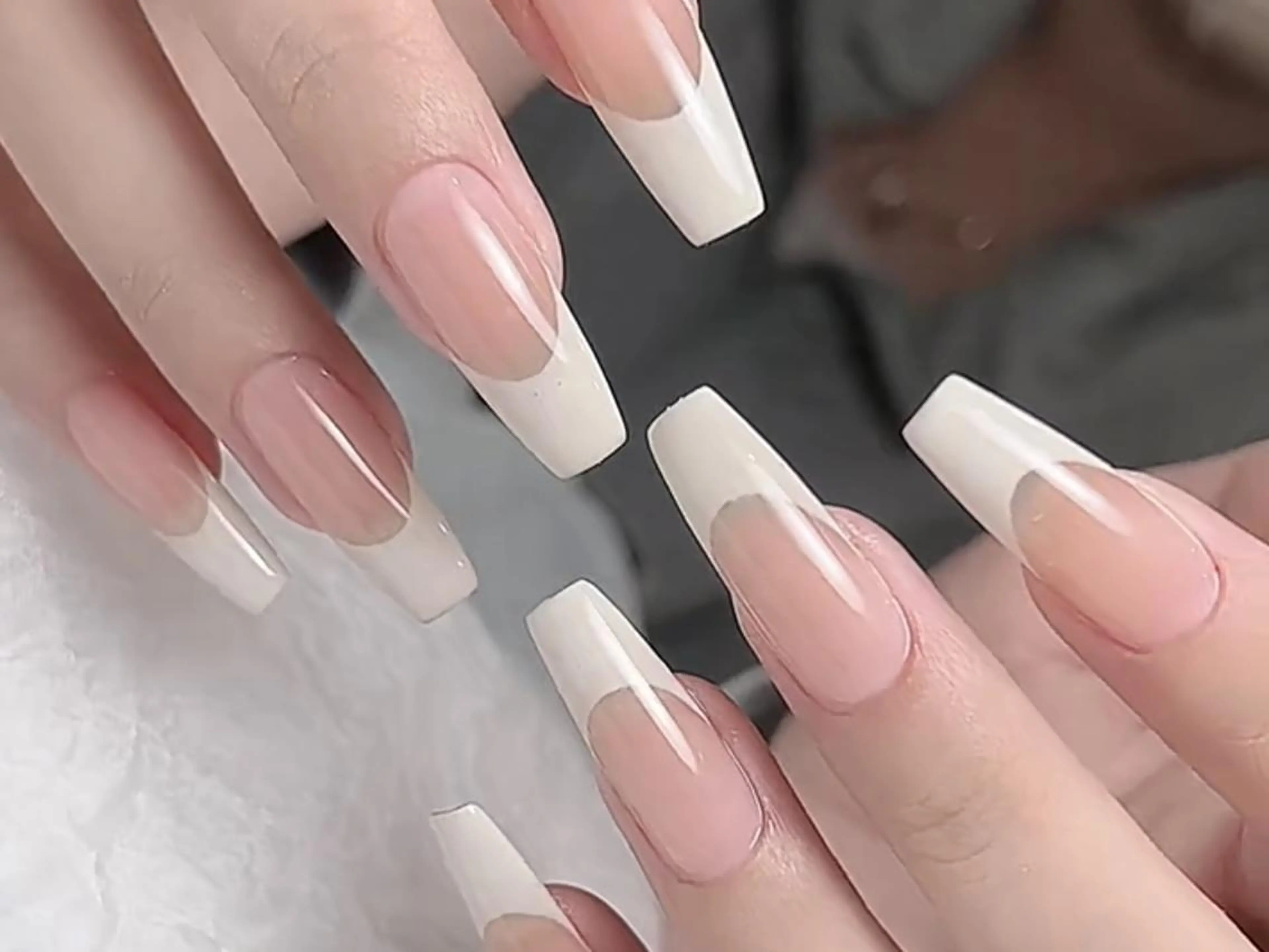 ✨【チップ長さ出し10本】ケア込み+フレンチの写真