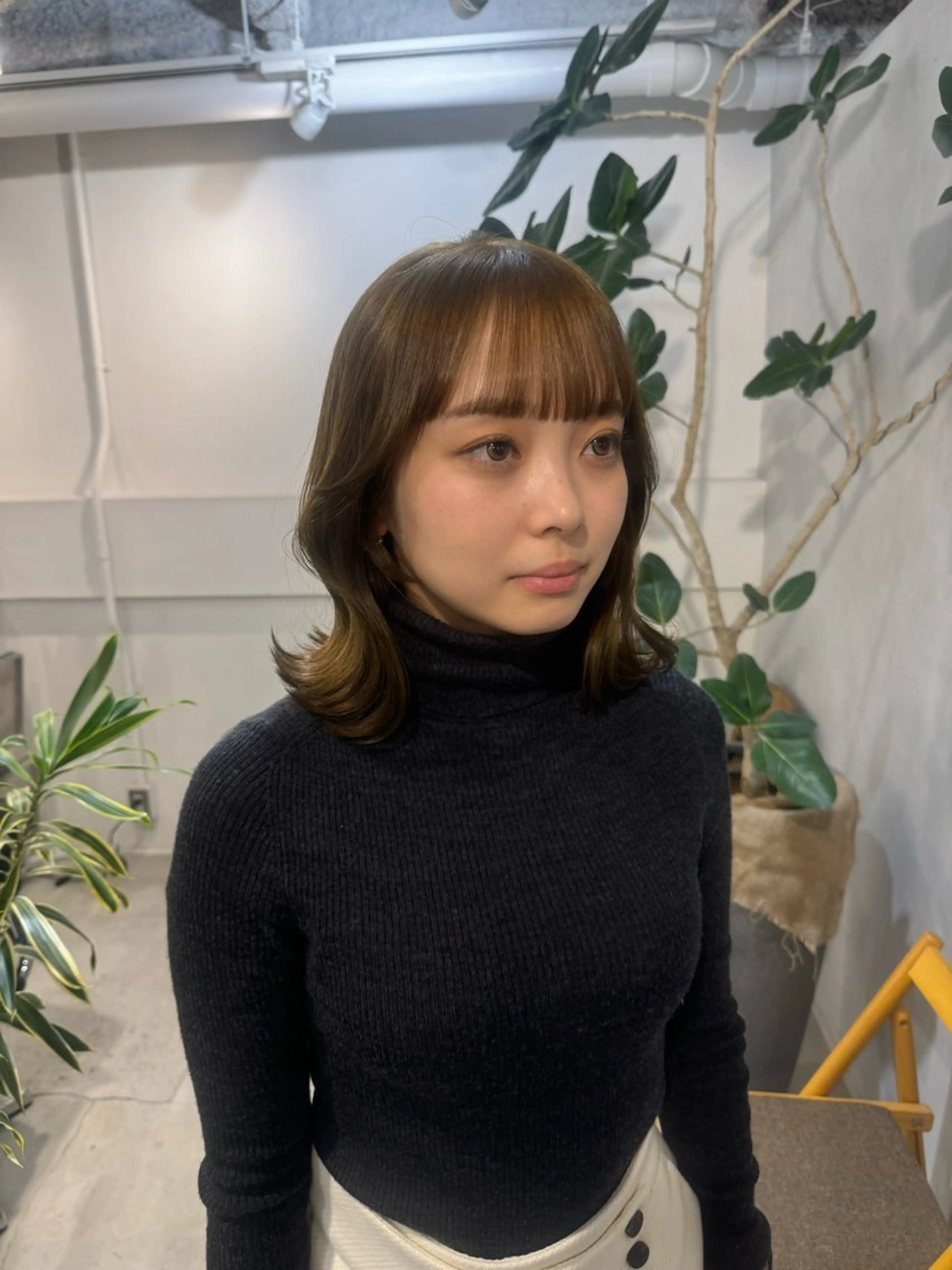 セミロング カット ヘアカラー トリートメント 顔周りcut・ご相談 ＝新宿しずく🇰🇷のヘアスタイル