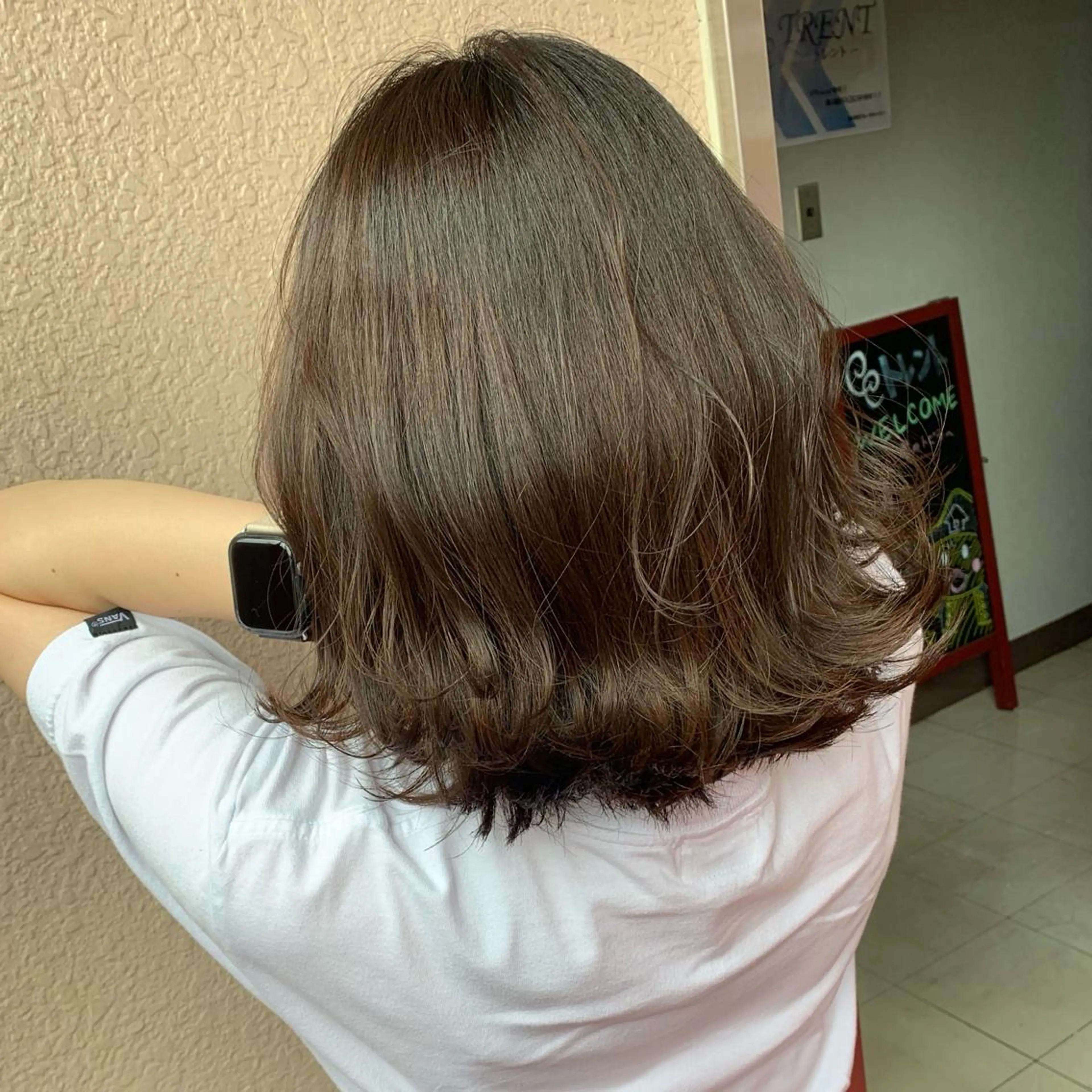ミディアム 淡色ふんわりhair 新宿satomiのヘアスタイル