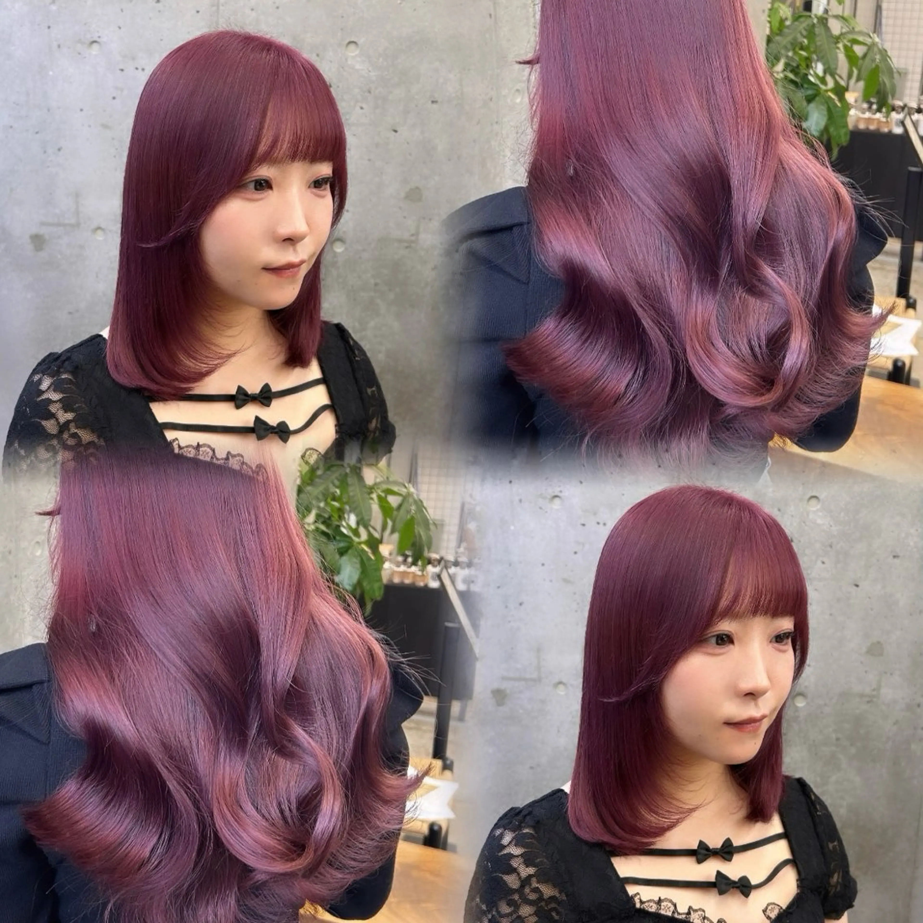 ミディアム カラー カット ヘアカラー トリートメント ♡ラベンダー/ピンク /顔まわり♡ネイロのヘアスタイル