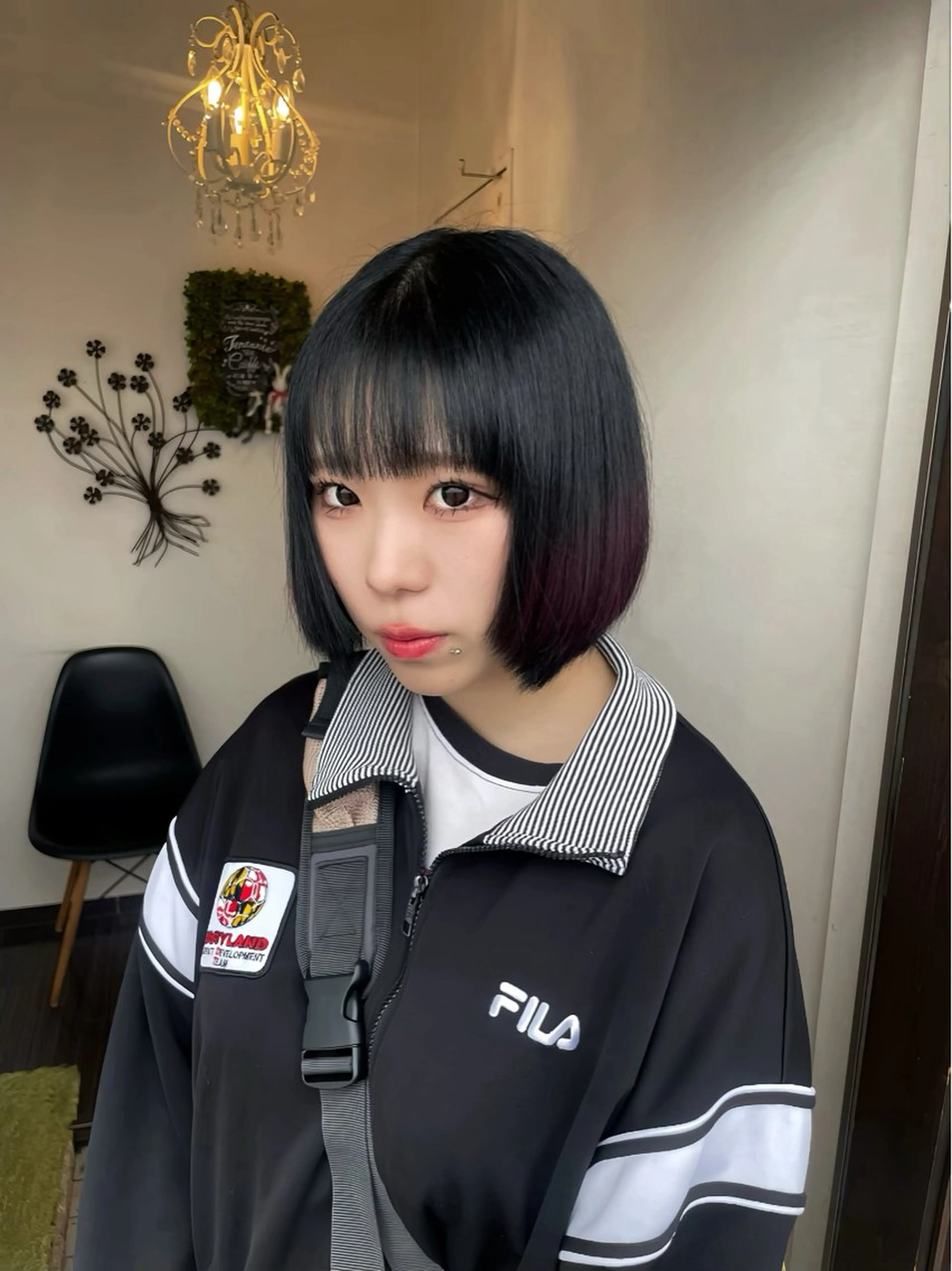 ミディアム ヘアカラー 杉山 亜未のヘアスタイル