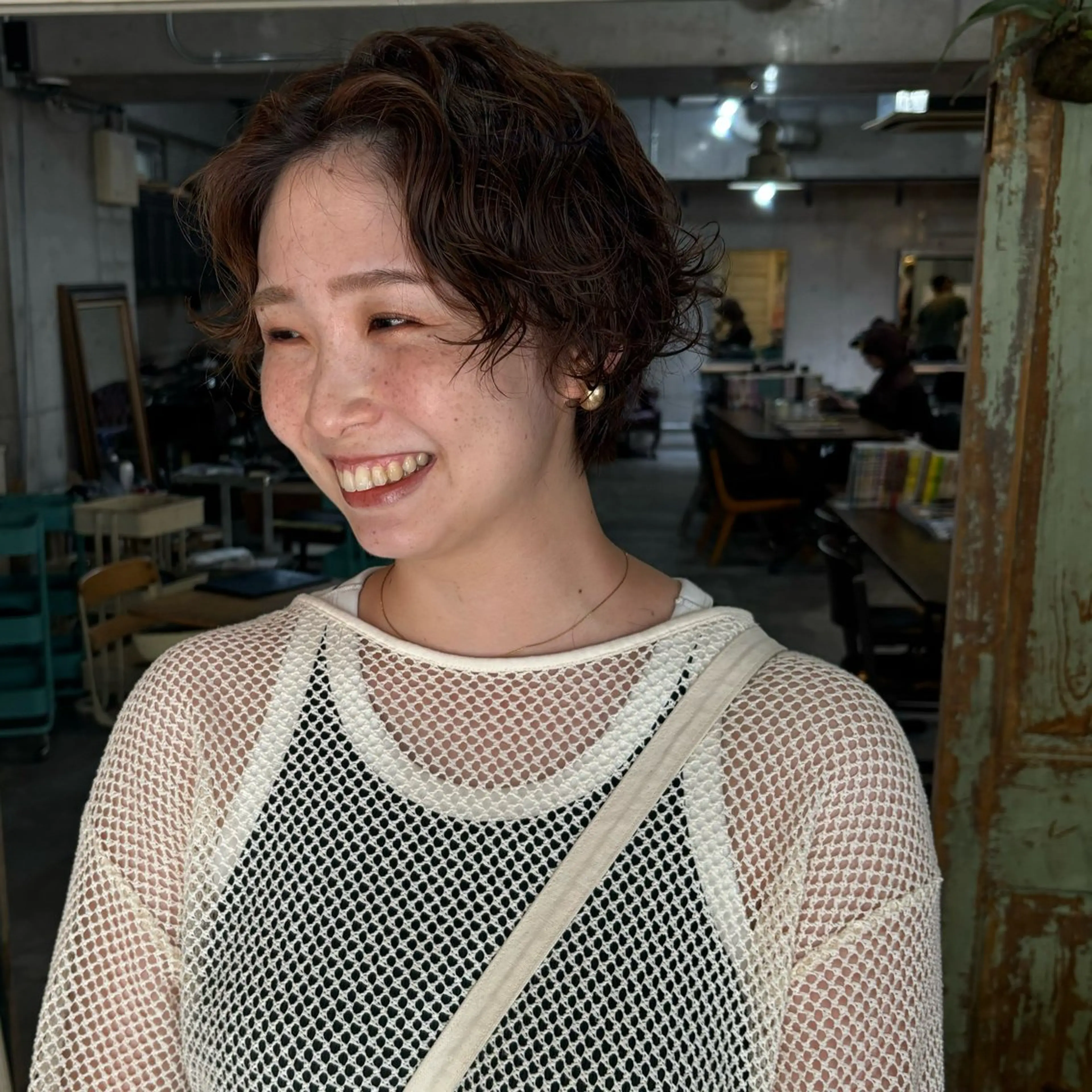 ショート パーマ カット パーマ トリートメント 南堀江🌿パーマ Tetsu【テツ】のヘアスタイル