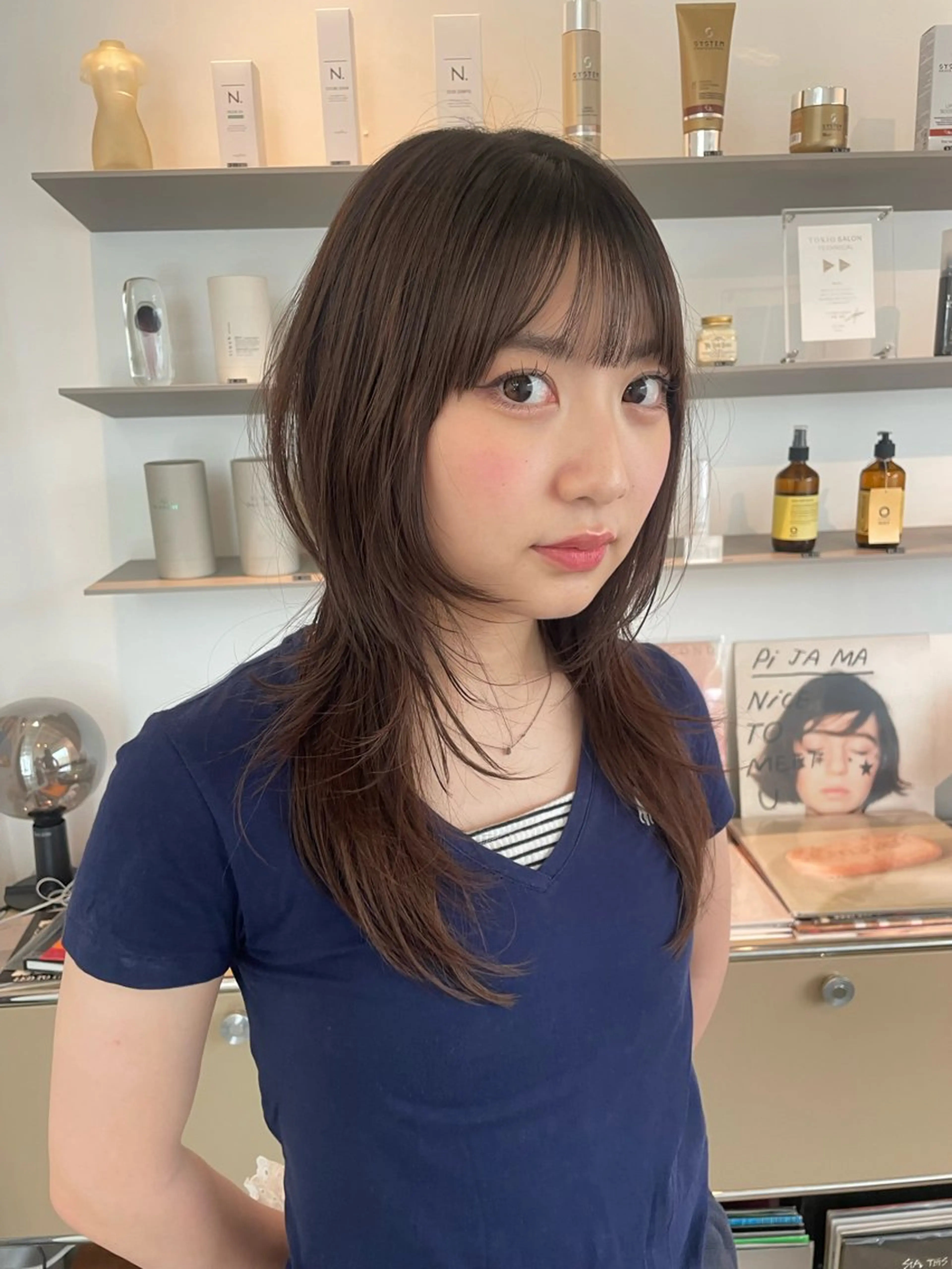 ミディアム ハッシュカット HITOMI 福岡カットのヘアスタイル